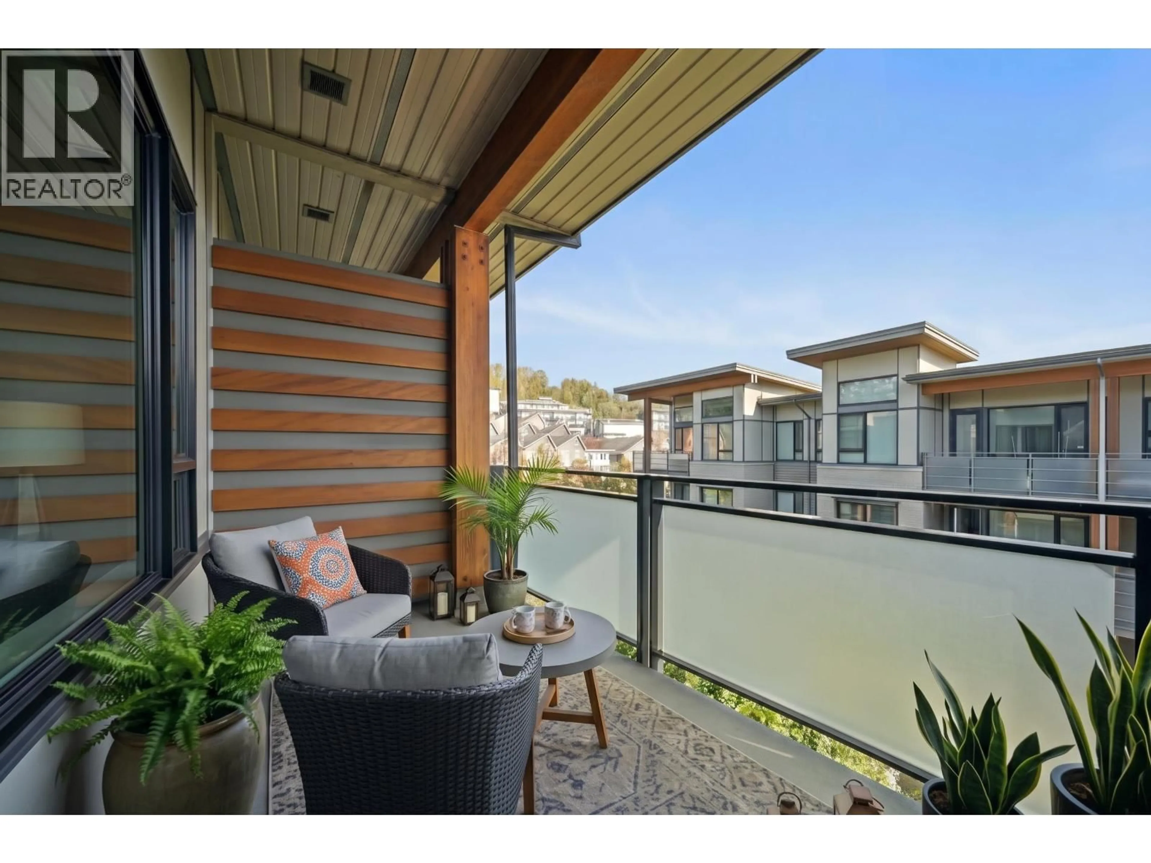 Balcony in the apartment, water/lake/river/ocean view for 408 - 3133 RIVERWALK AVENUE, Vancouver British Columbia V5S0A7