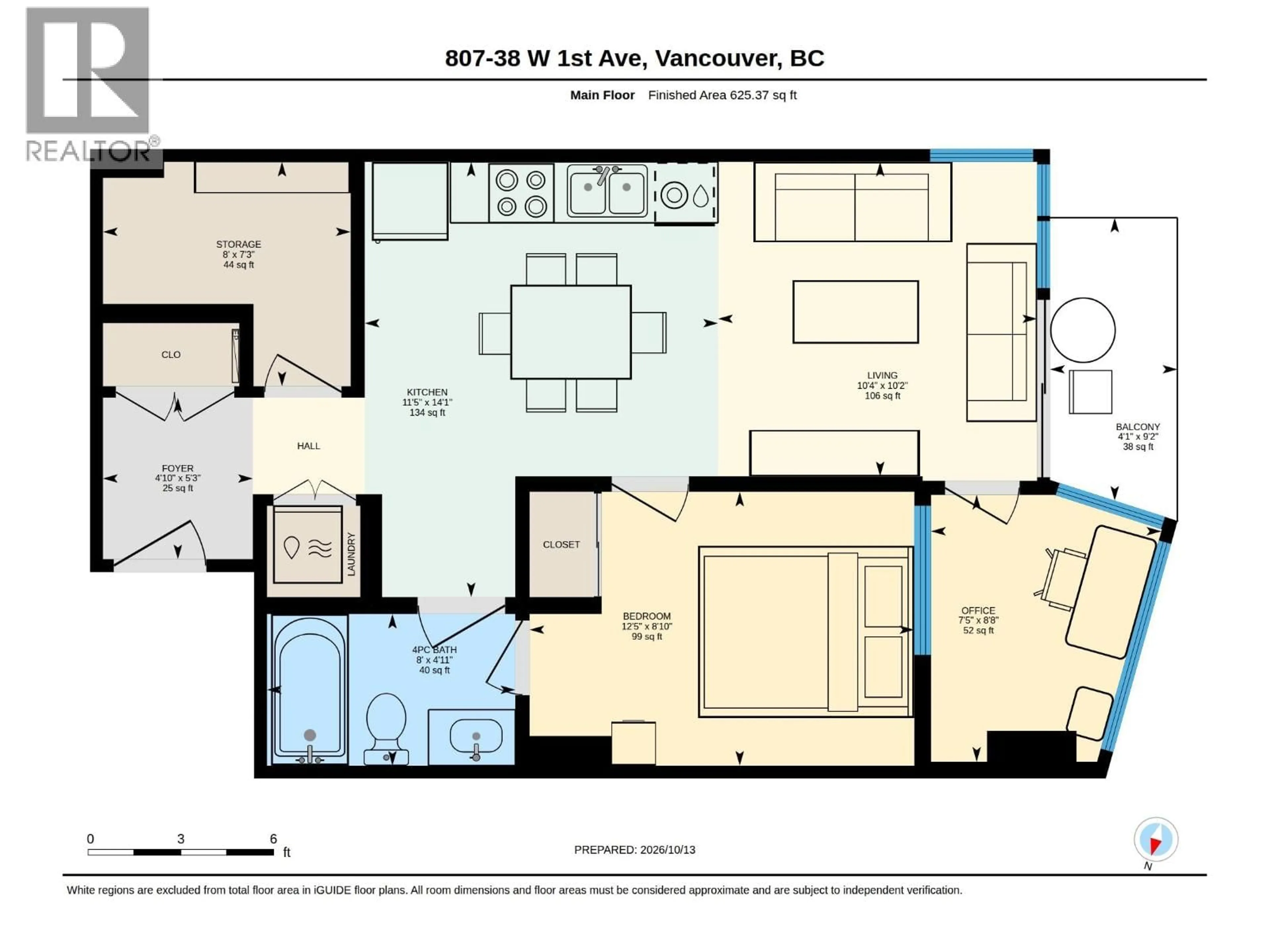 Floor plan for 807 - 38 1ST AVENUE, Vancouver British Columbia V5Y0K3
