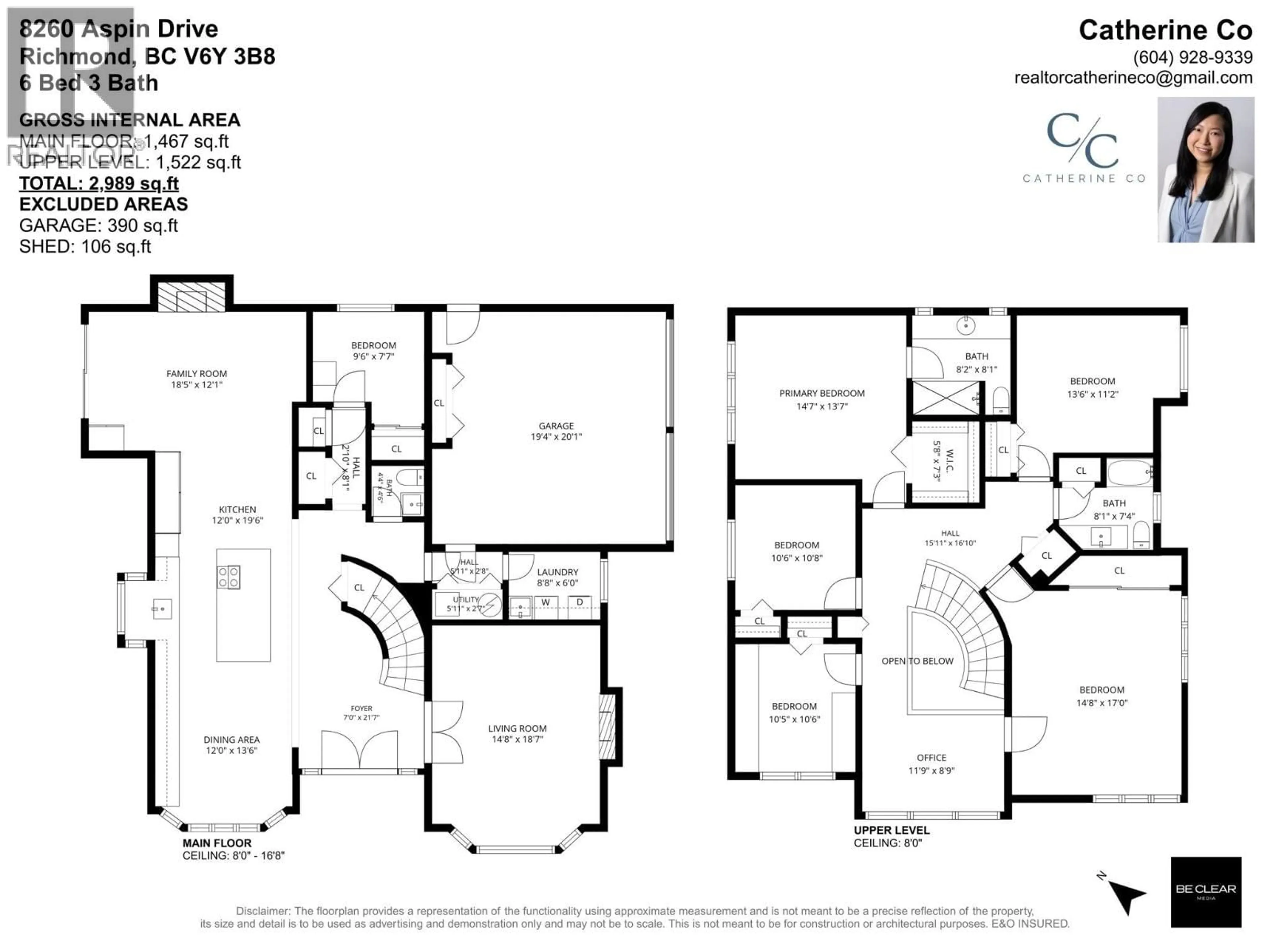 Floor plan for 8260 ASPIN DRIVE, Richmond British Columbia V6Y3B8