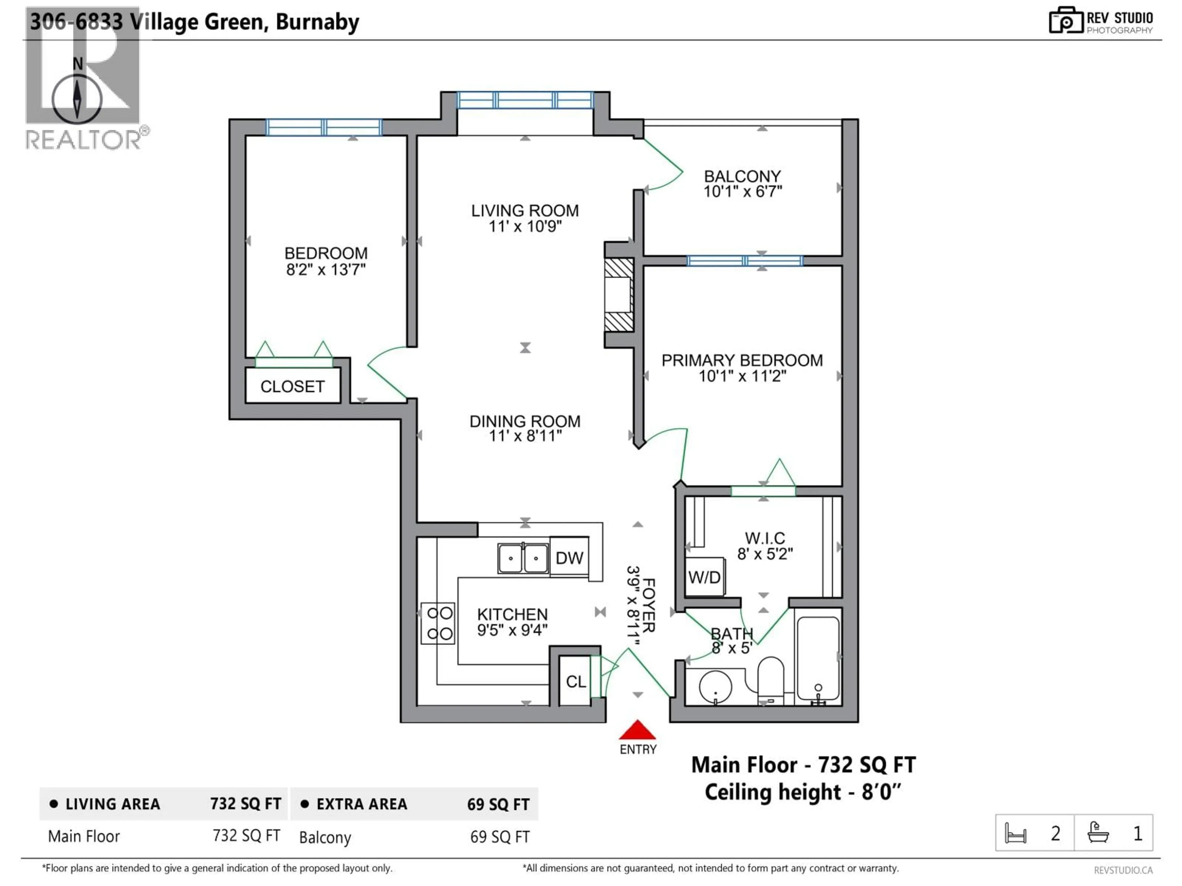Floor plan for 306 - 6833 VILLAGE GRN, Burnaby British Columbia V5E4M1