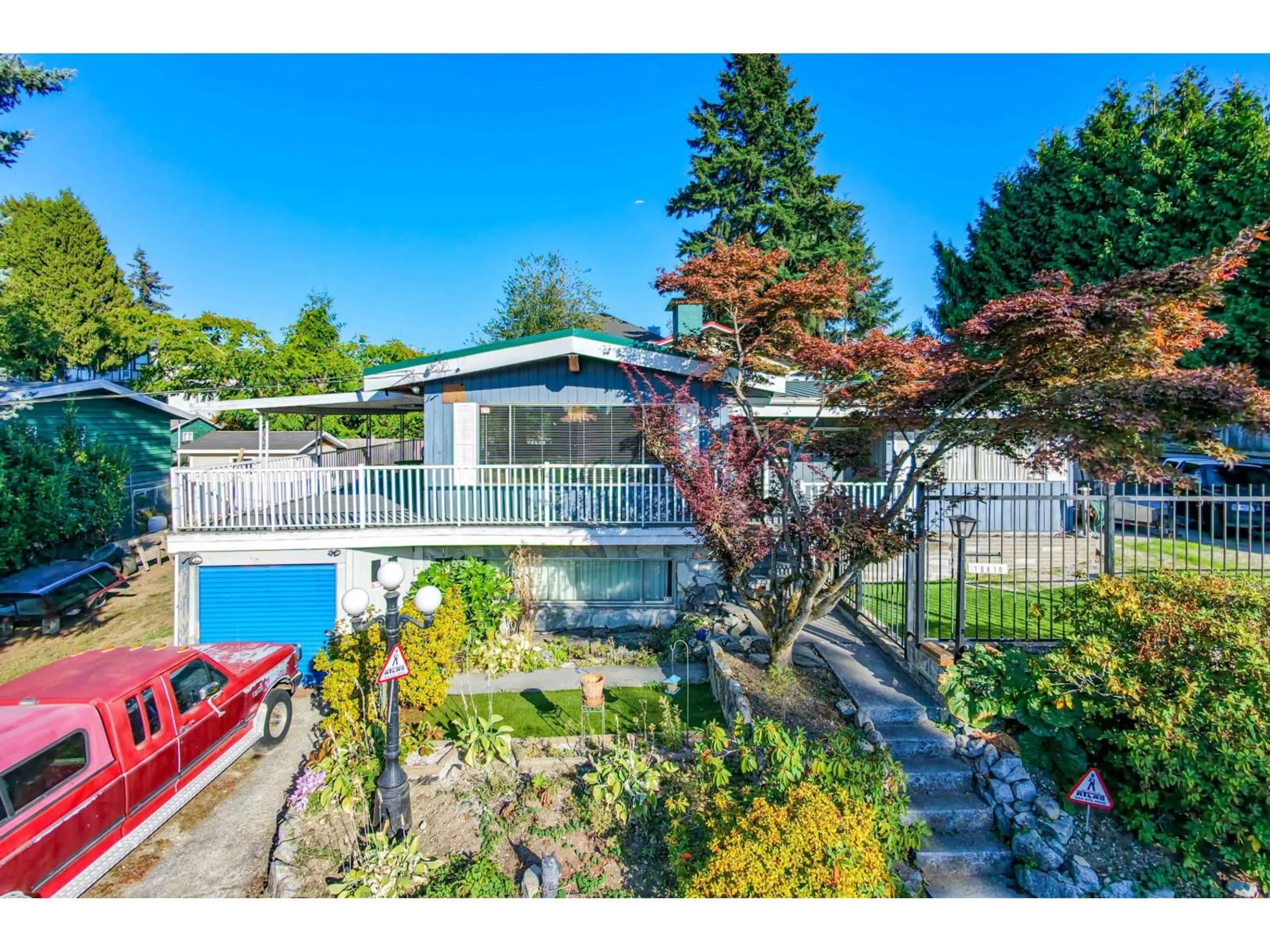 A pic from outside/outdoor area/front of a property/back of a property/a pic from drone, street for 10810 129 STREET, Surrey British Columbia V3T3H8