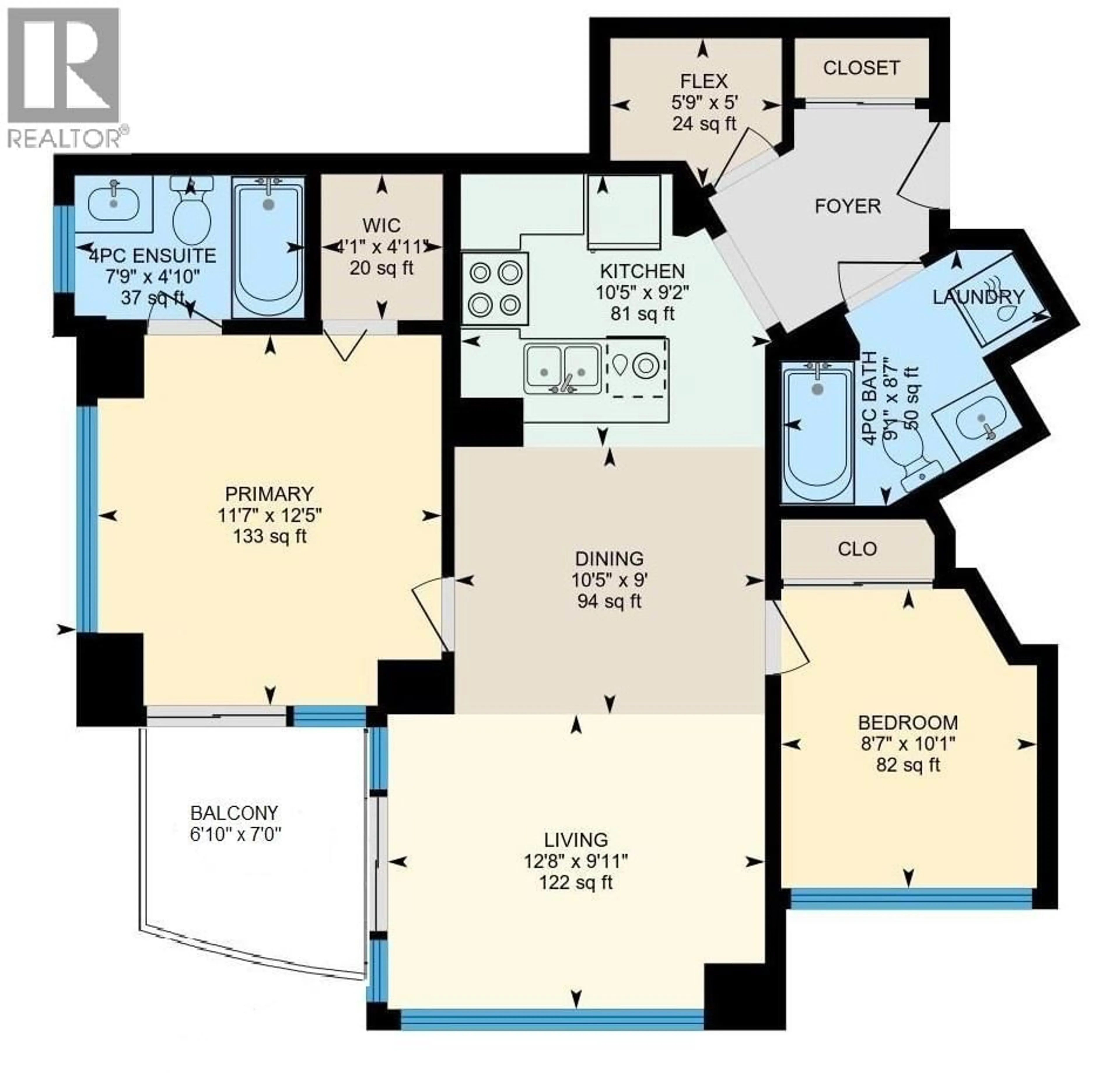 Floor plan for 1307 - 4028 KNIGHT STREET, Vancouver British Columbia V5N5Y8