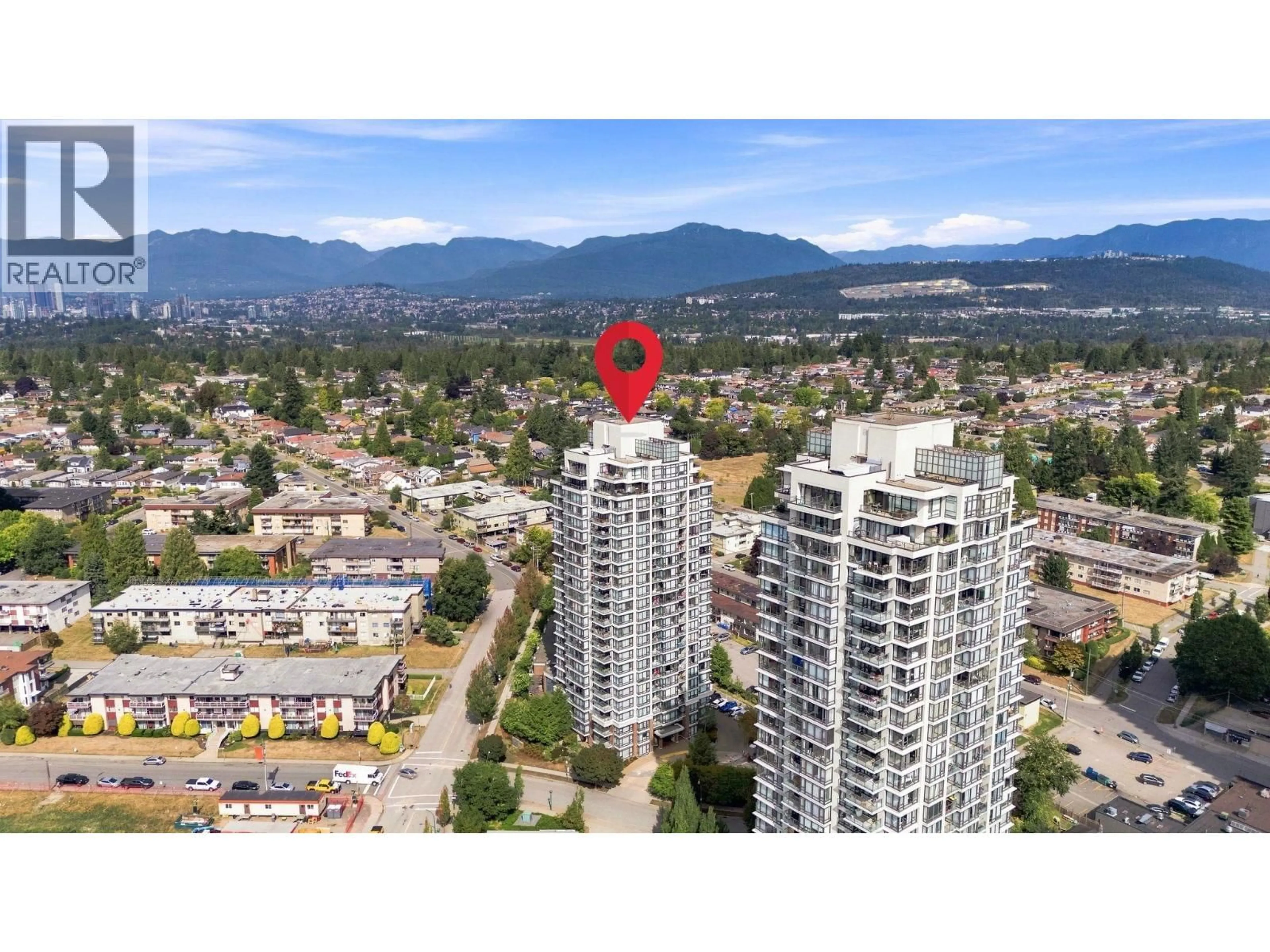 A pic from outside/outdoor area/front of a property/back of a property/a pic from drone, city buildings view from balcony for 2101 - 7325 ARCOLA STREET, Burnaby British Columbia V5E0A8