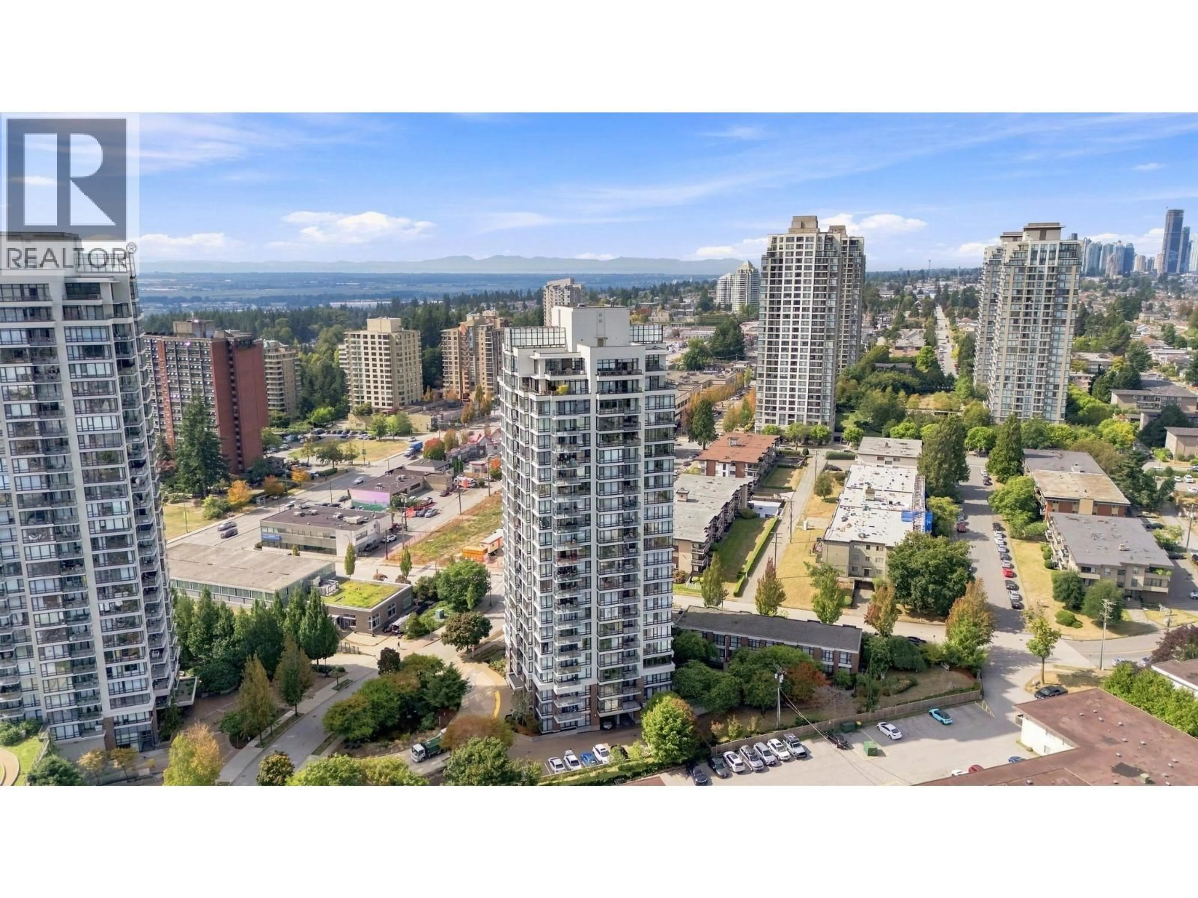 A pic from outside/outdoor area/front of a property/back of a property/a pic from drone, city buildings view from balcony for 2101 - 7325 ARCOLA STREET, Burnaby British Columbia V5E0A8