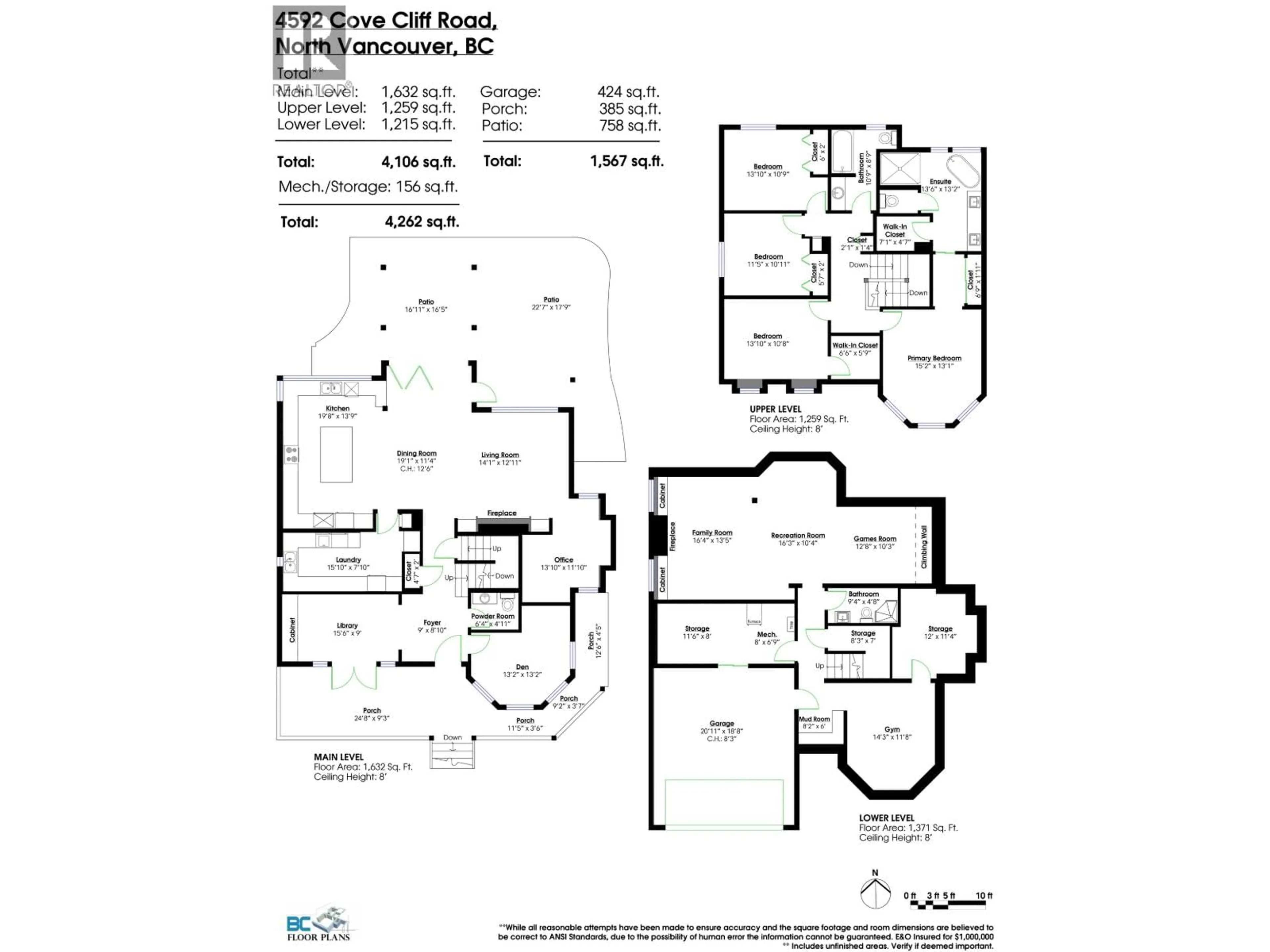 Floor plan for 4592 COVE CLIFF ROAD, North Vancouver British Columbia V7G1H6