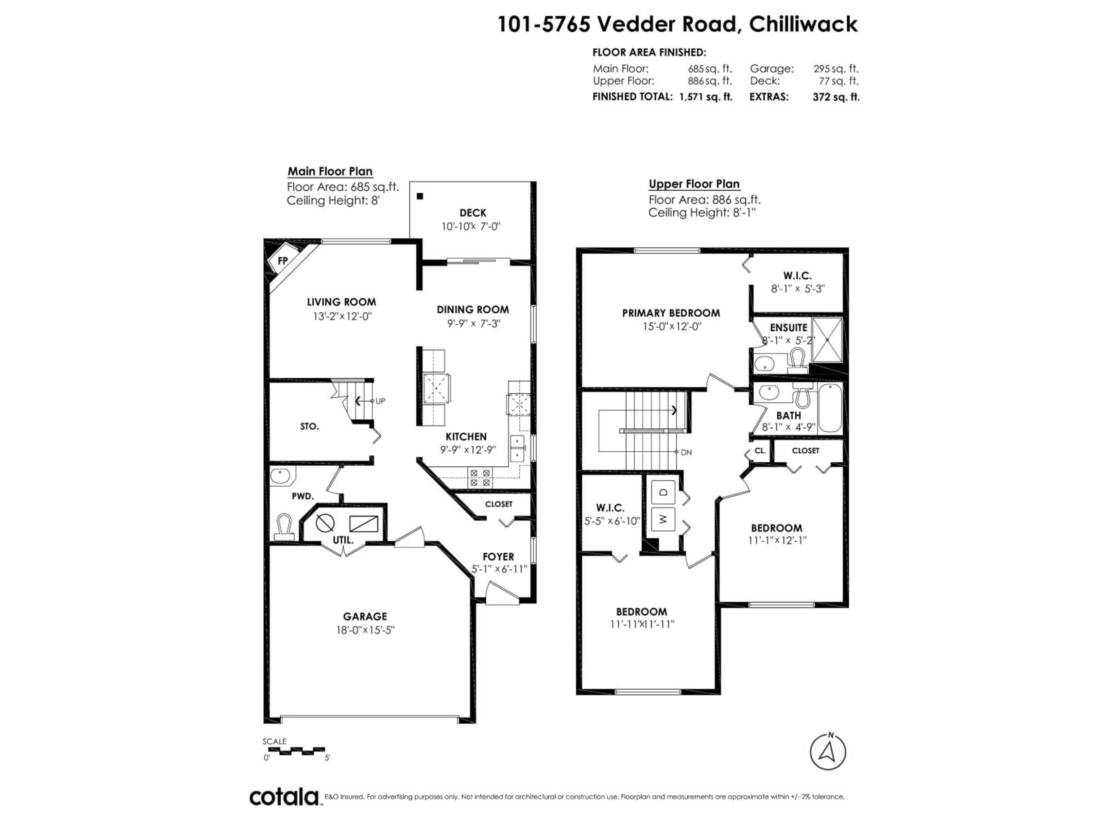 Floor plan for 101 - 5765 VEDDER ROAD, Chilliwack British Columbia V2R1C3