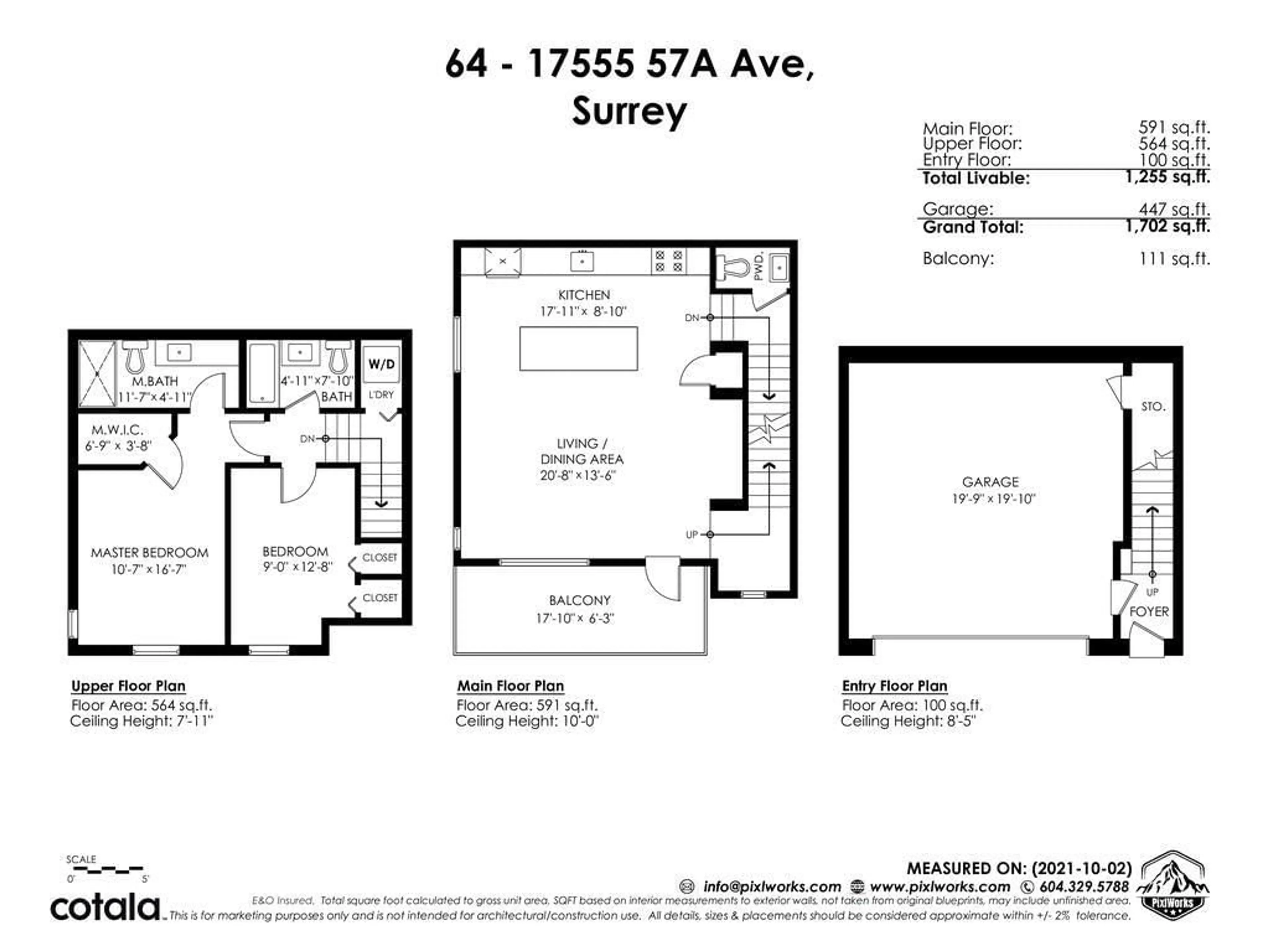 Floor plan for 64 - 17555 57A AVENUE, Surrey British Columbia V3S7V2