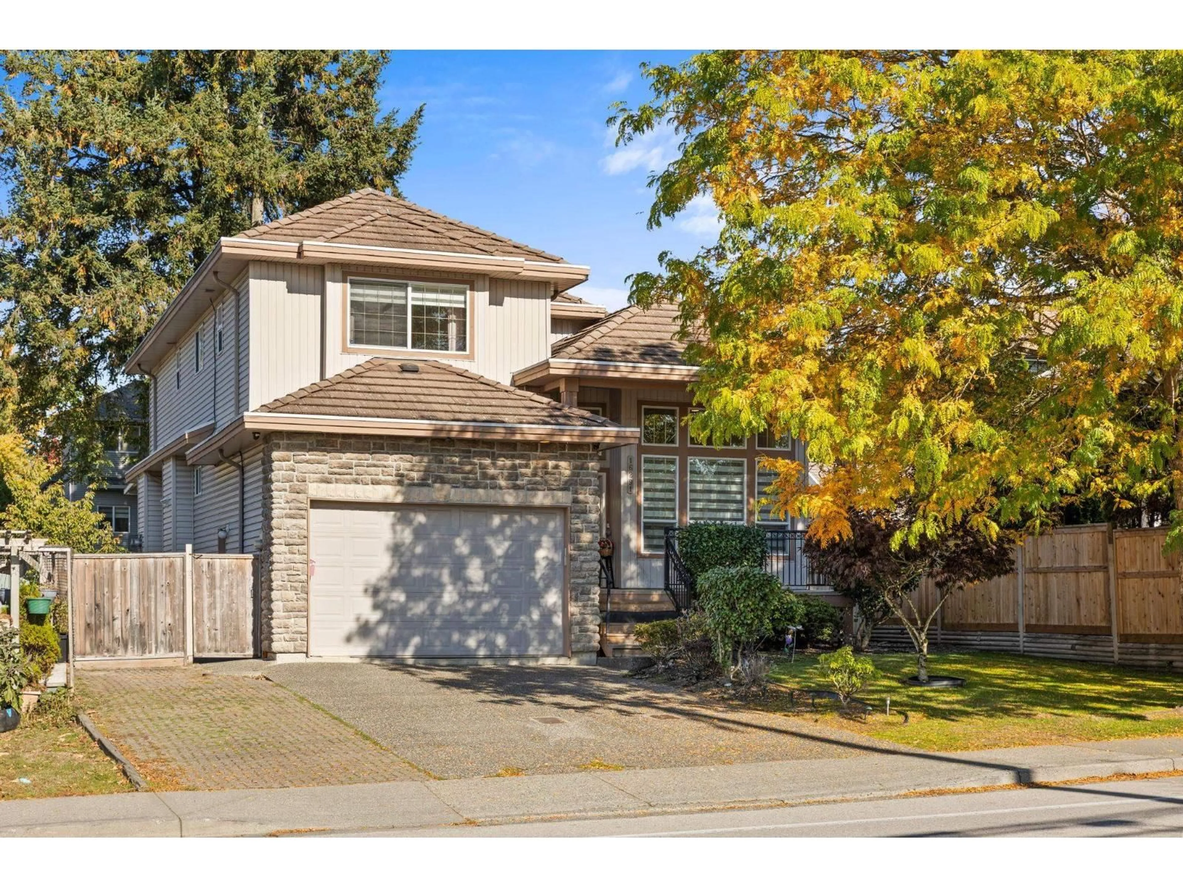 Home with vinyl exterior material, street for 16291 80 AVENUE, Surrey British Columbia V4N0X2