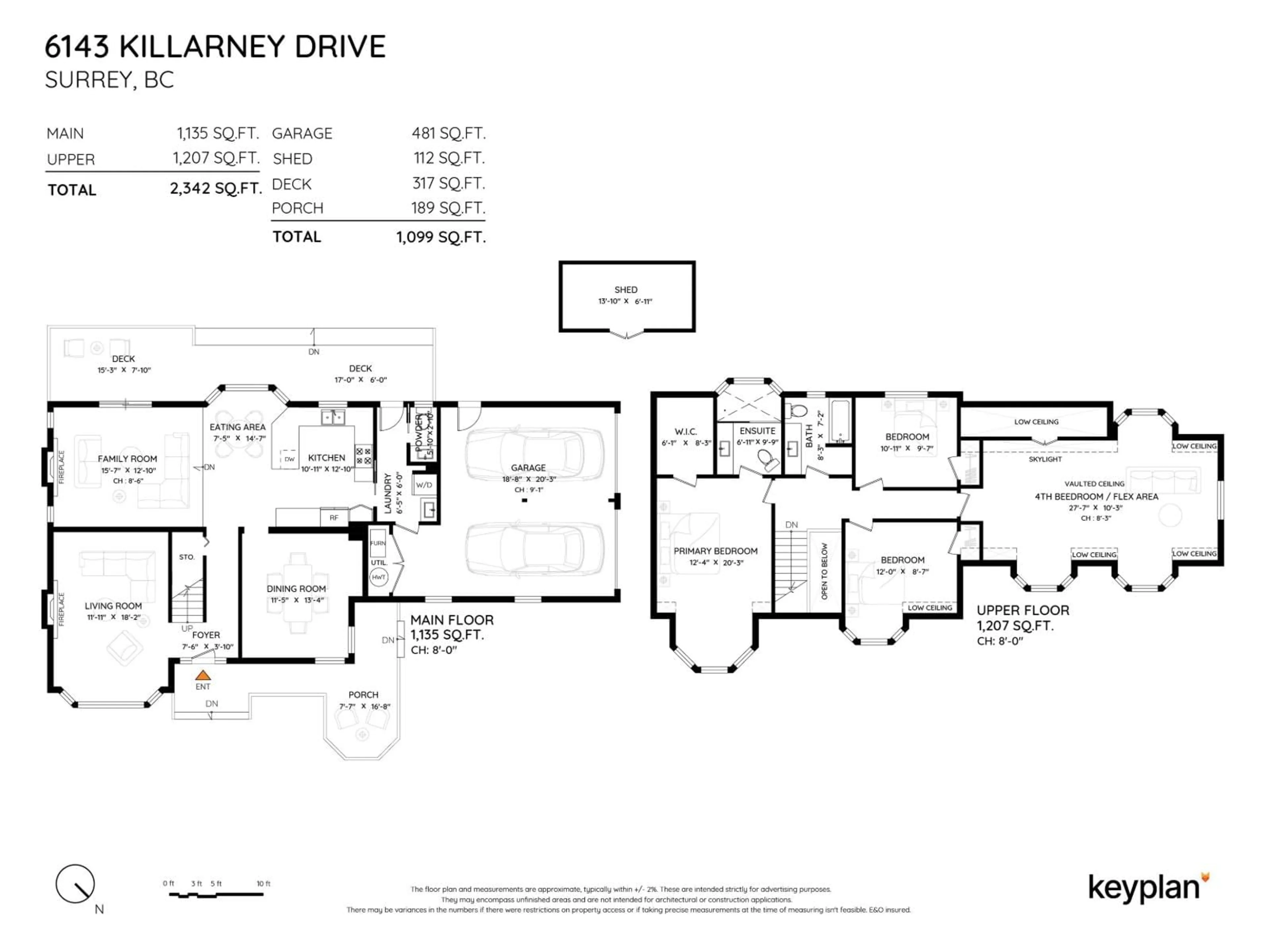 Floor plan for 6143 KILLARNEY DRIVE, Surrey British Columbia V3S5W8