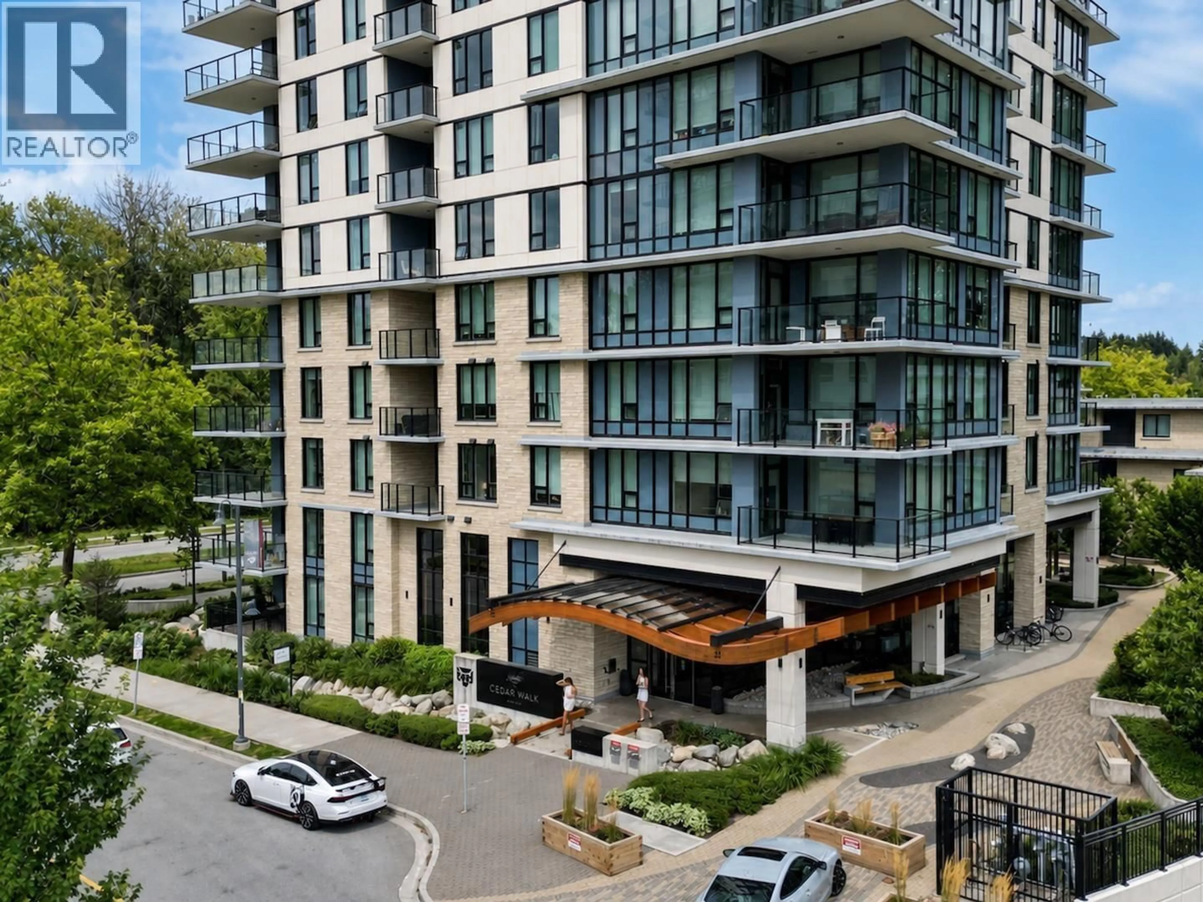 A pic from outside/outdoor area/front of a property/back of a property/a pic from drone, city buildings view from balcony for 303 - 5410 SHORTCUT ROAD, Vancouver British Columbia V6T0C8