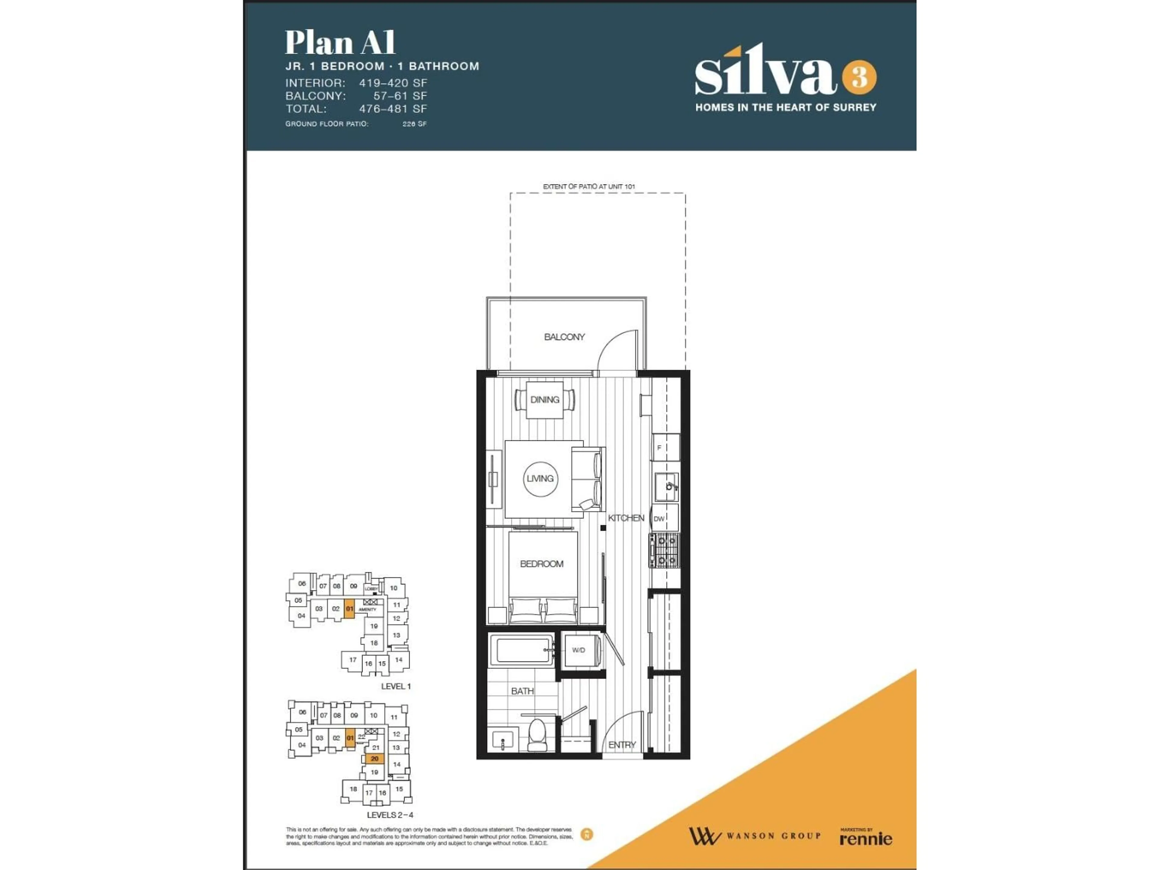 Floor plan for 220 - 13760 75A AVENUE, Surrey British Columbia V3W3W5