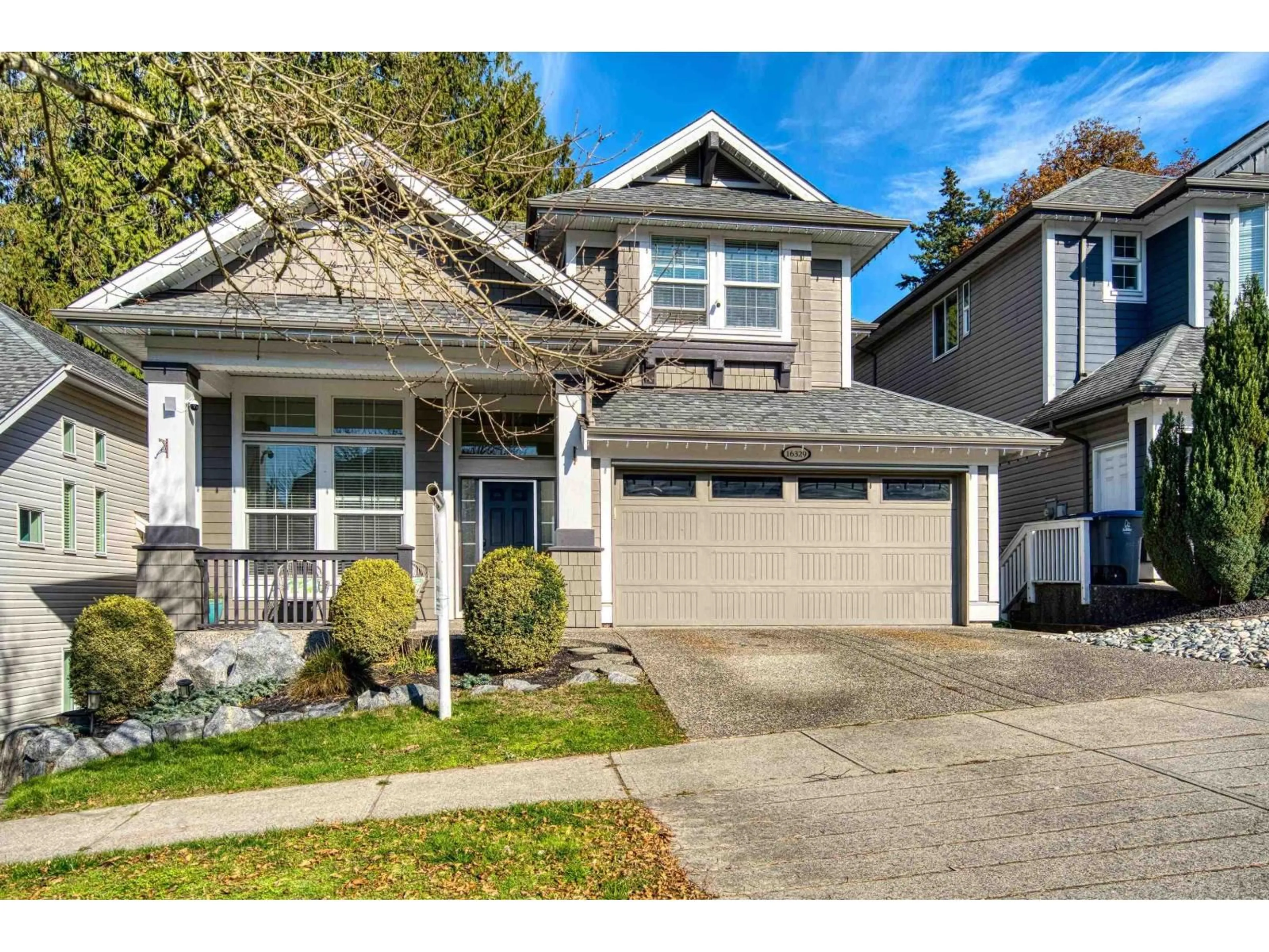 Home with vinyl exterior material, street for 16329 61A AVENUE, Surrey British Columbia V3S3W2