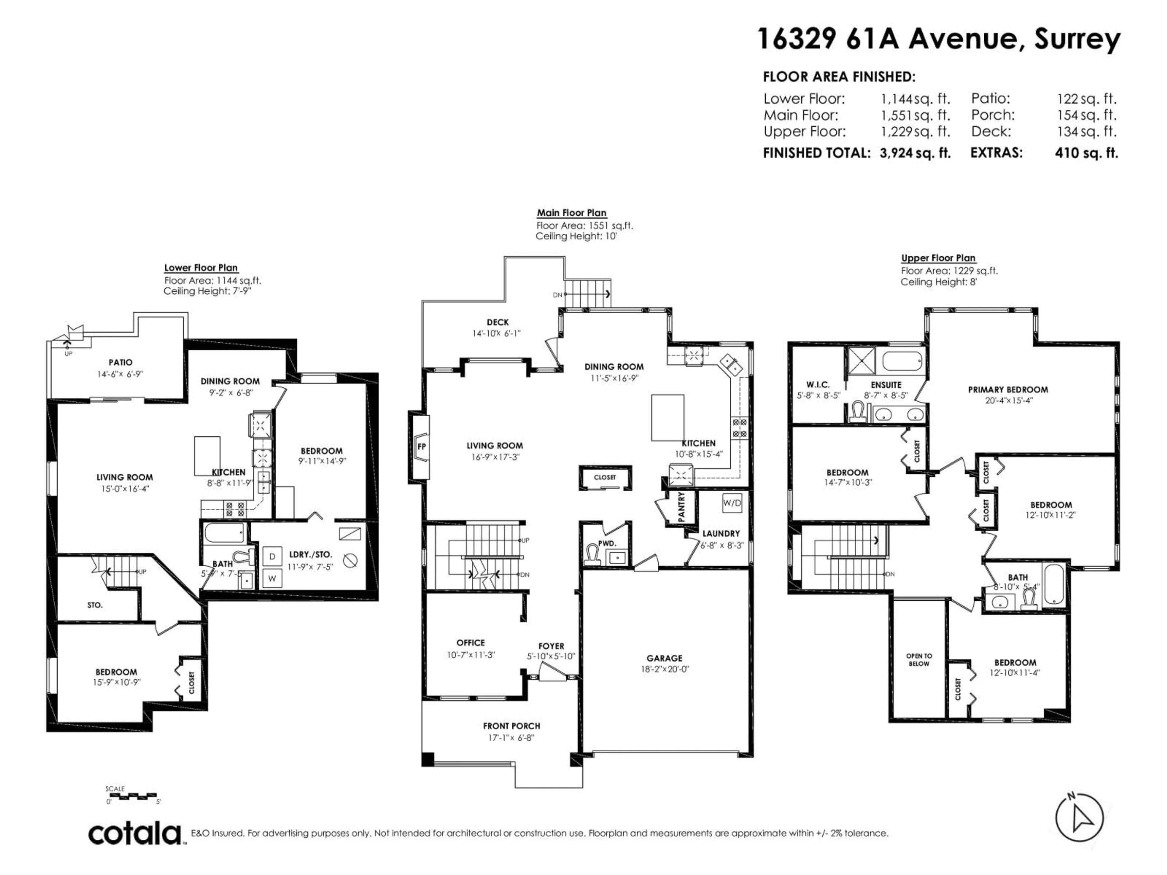 Floor plan for 16329 61A AVENUE, Surrey British Columbia V3S3W2