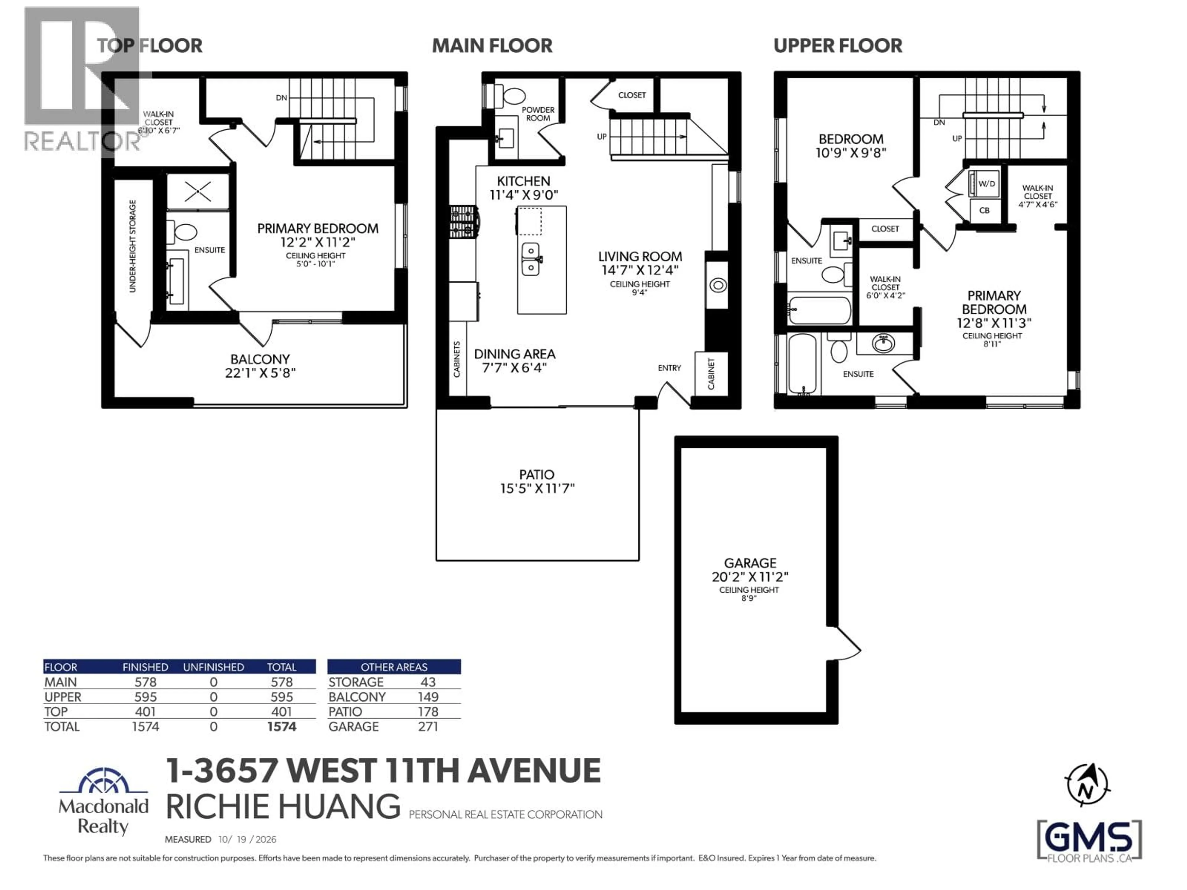 Floor plan for 1 - 3657 11TH AVENUE, Vancouver British Columbia V6R2K4