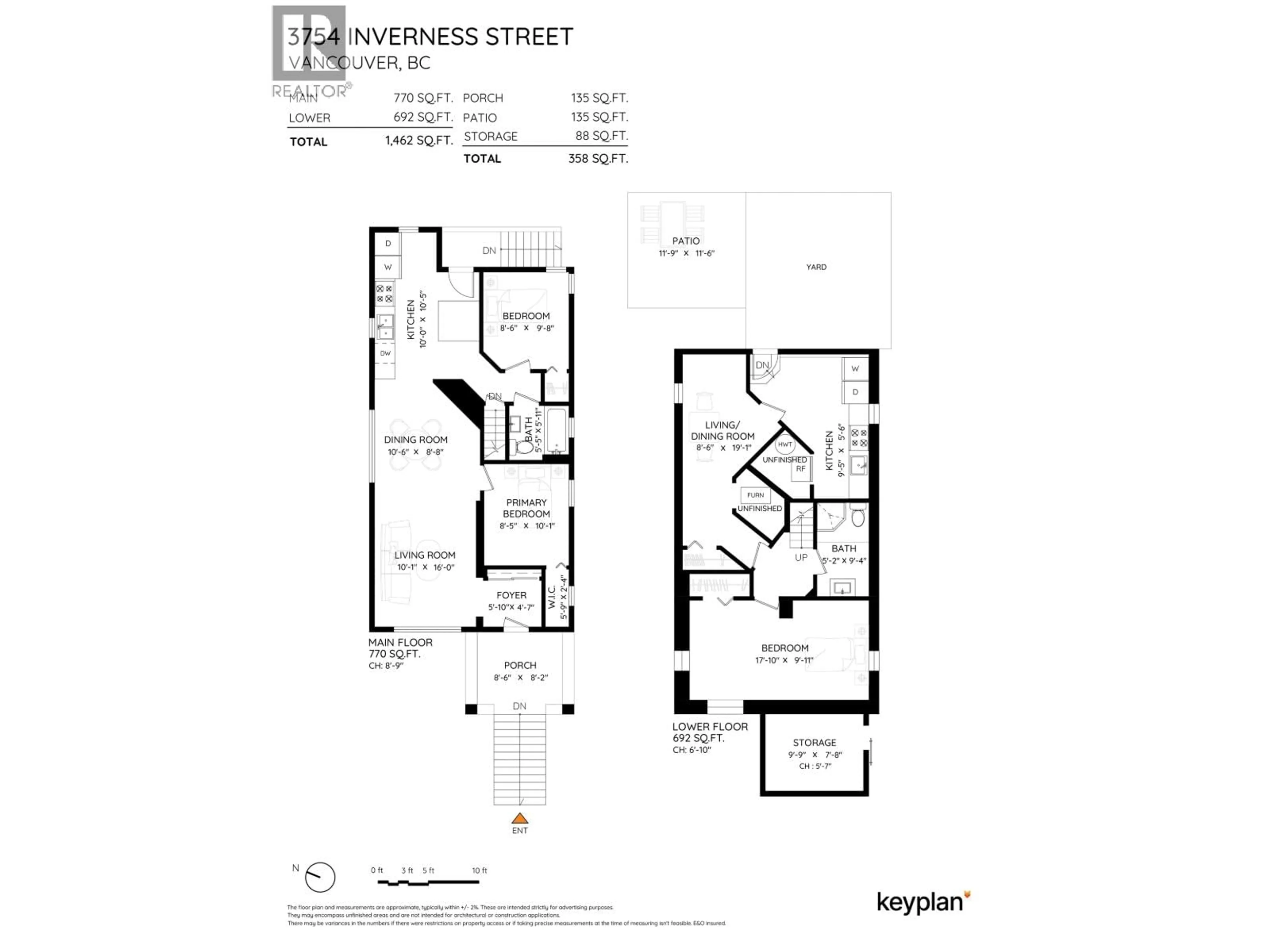 Floor plan for 3754 INVERNESS STREET, Vancouver British Columbia V5V4V9
