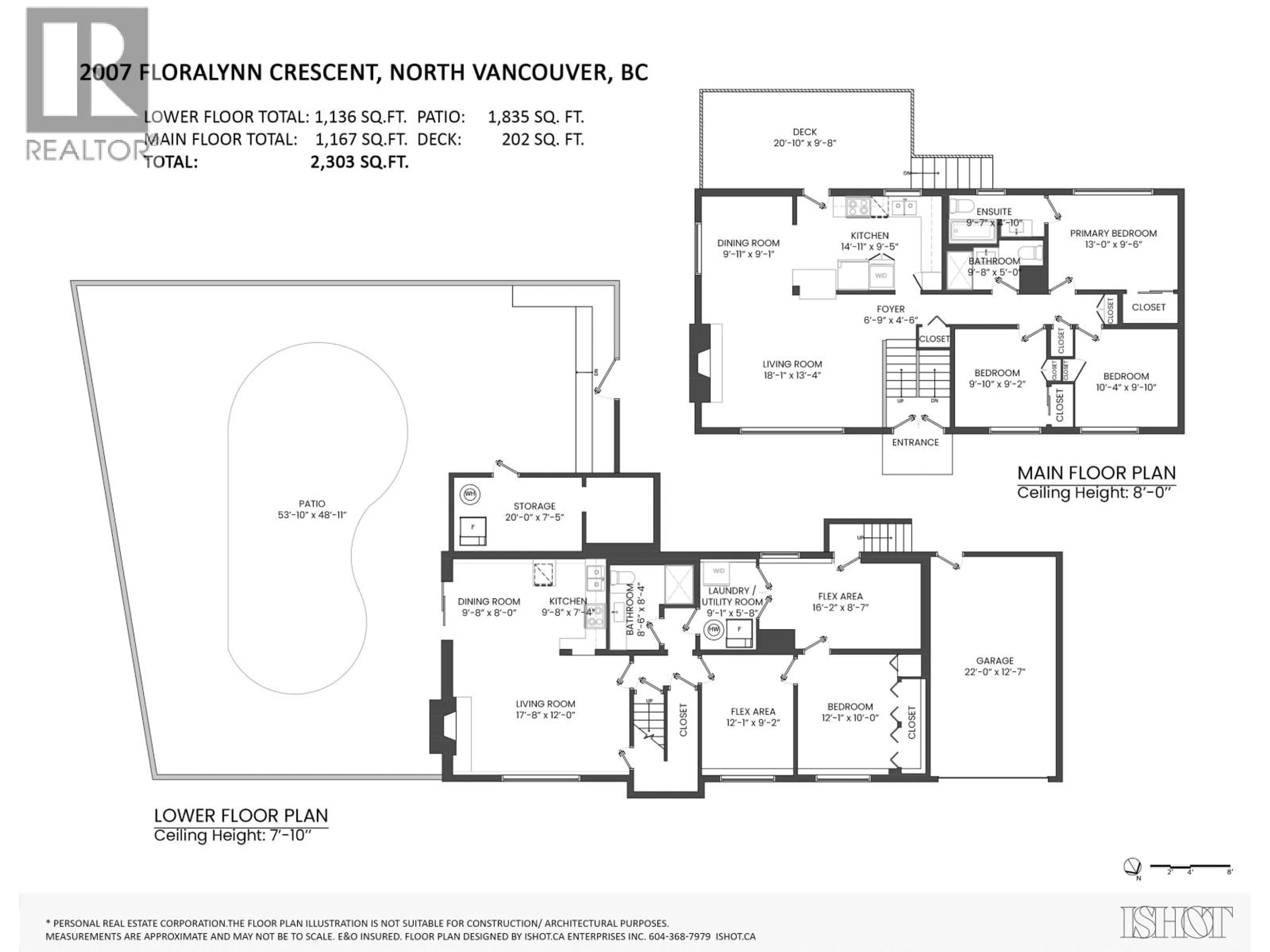 Floor plan for 2007 FLORALYNN CRESCENT, North Vancouver British Columbia V7J2W1