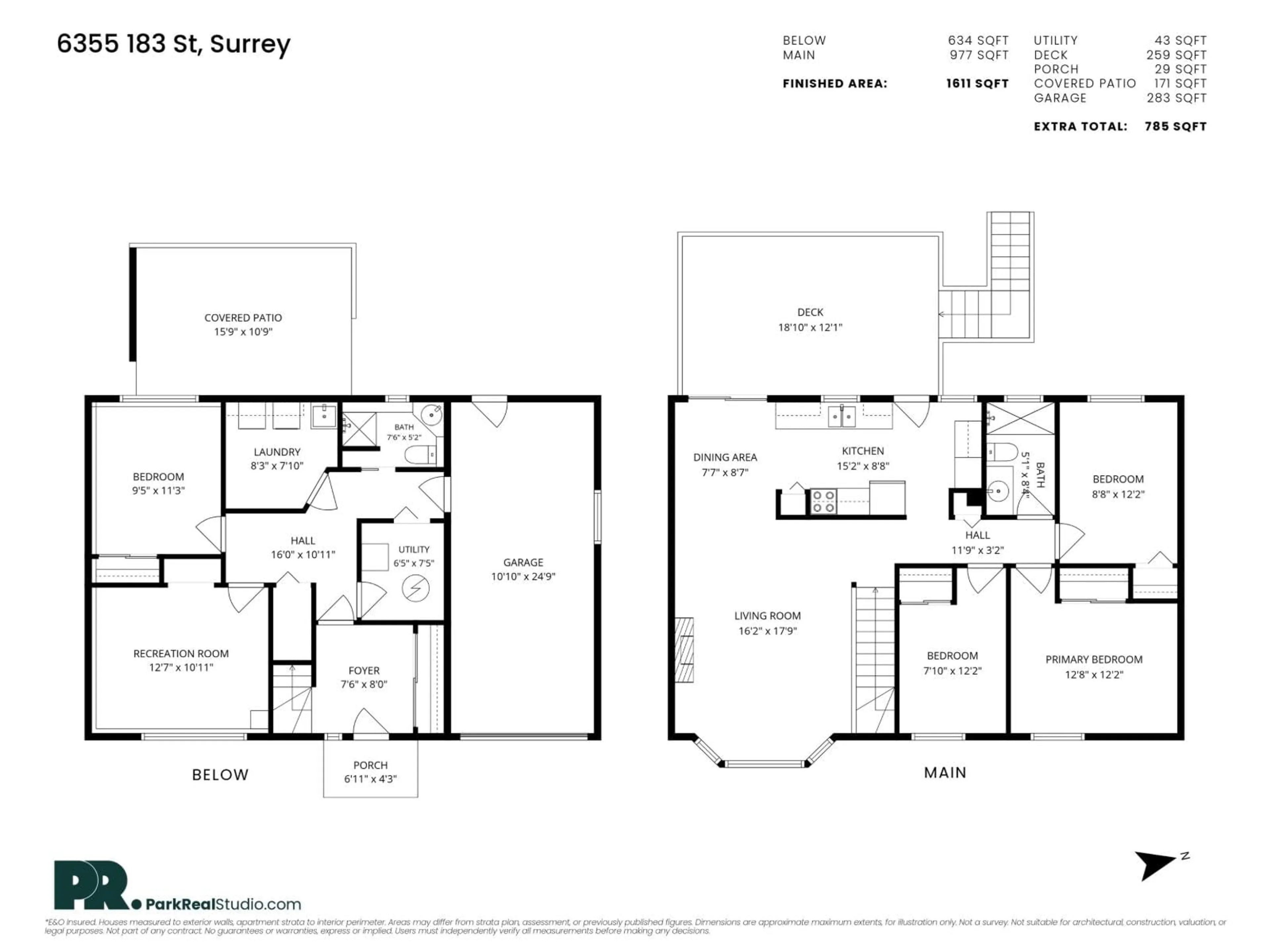 Floor plan for 6355 183 STREET, Surrey British Columbia V3S8A8