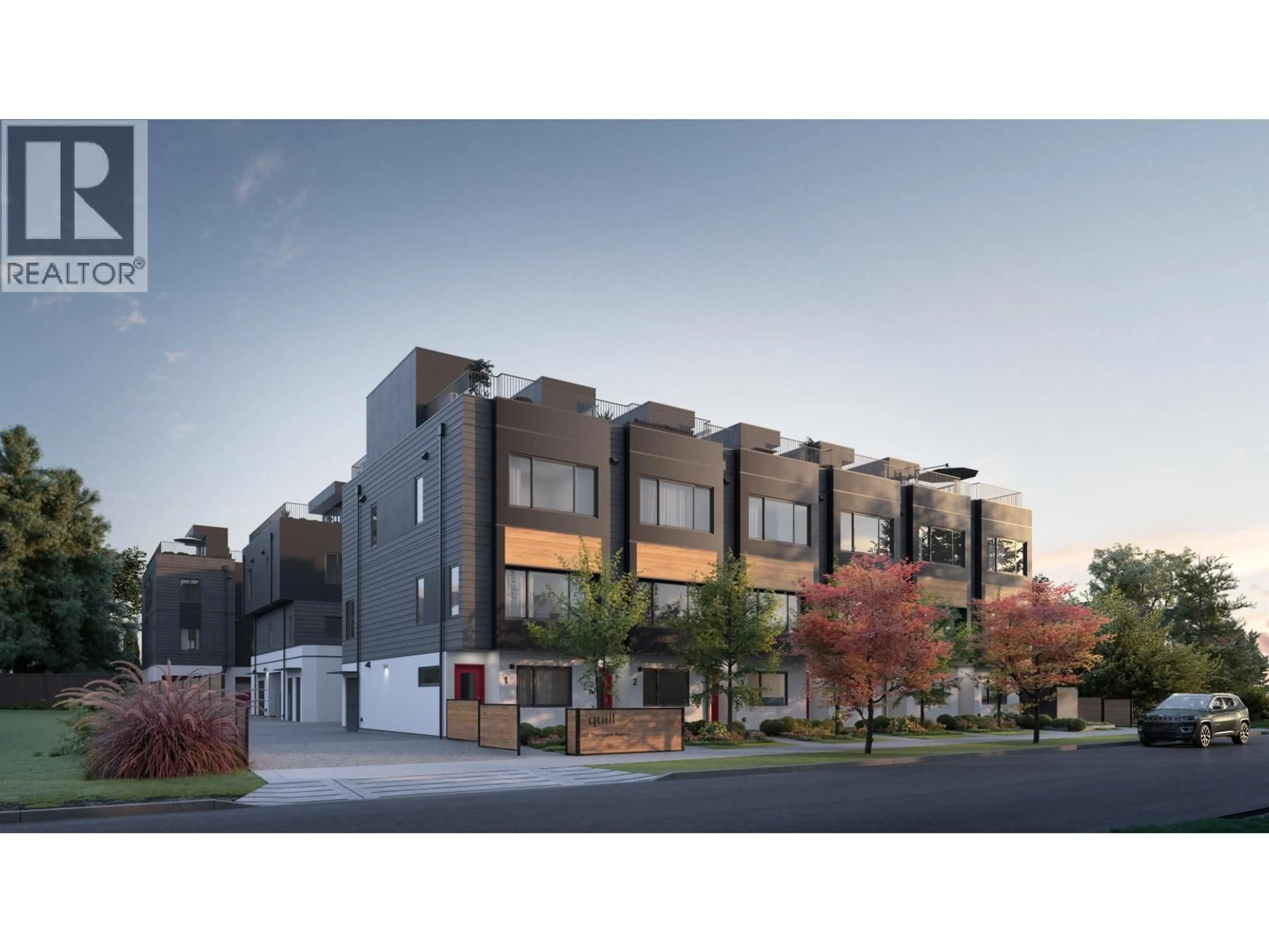 Home with brick exterior material, street for 102 - 597 THOMPSON AVENUE, Coquitlam British Columbia V3J3Z9
