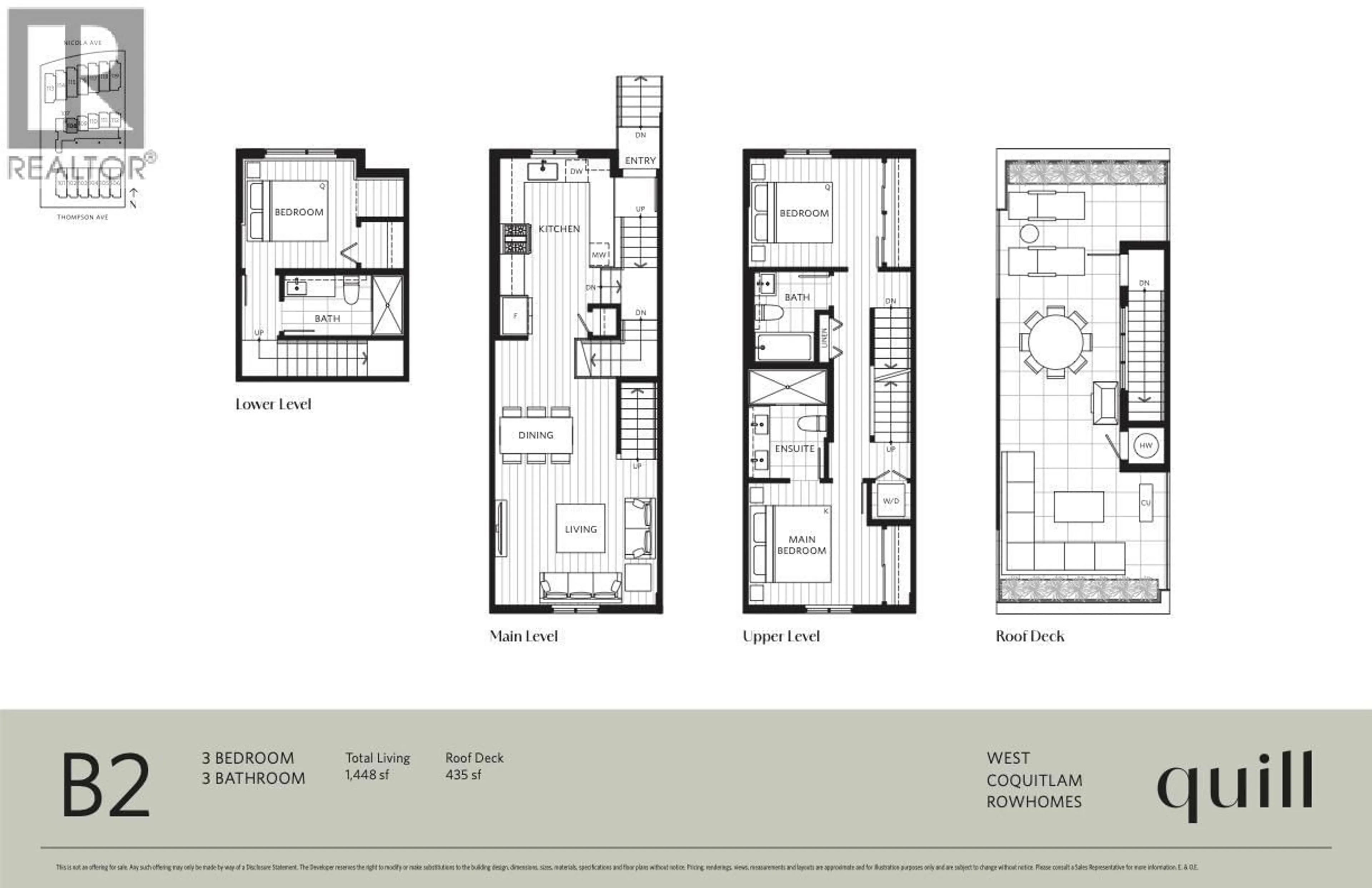 Floor plan for 108 - 597 THOMPSON AVENUE, Coquitlam British Columbia V3J3Z9