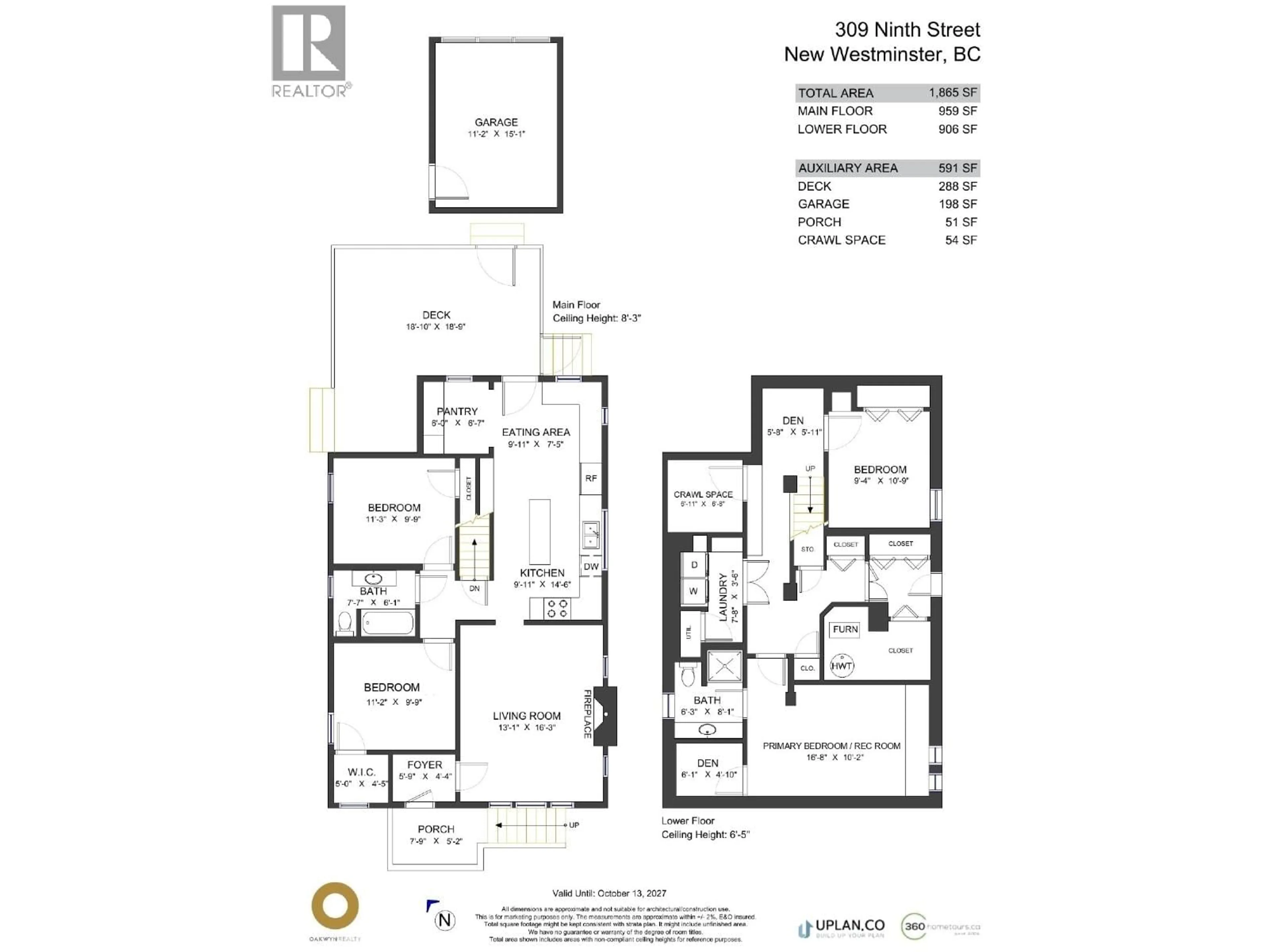 Floor plan for 309 NINTH STREET, New Westminster British Columbia V3M3V5