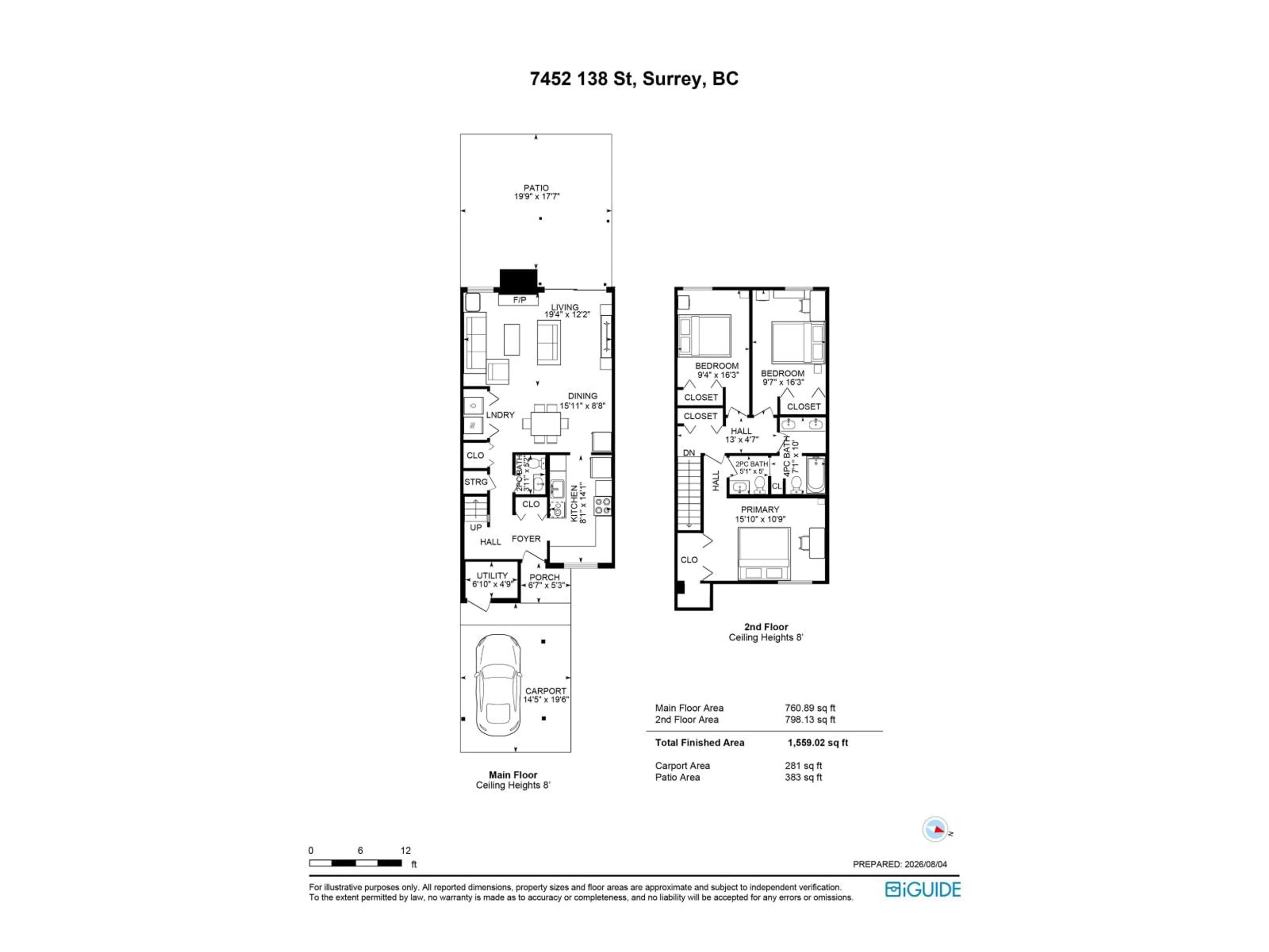 Floor plan for 172 - 7452 138 STREET, Surrey British Columbia V3W6G4