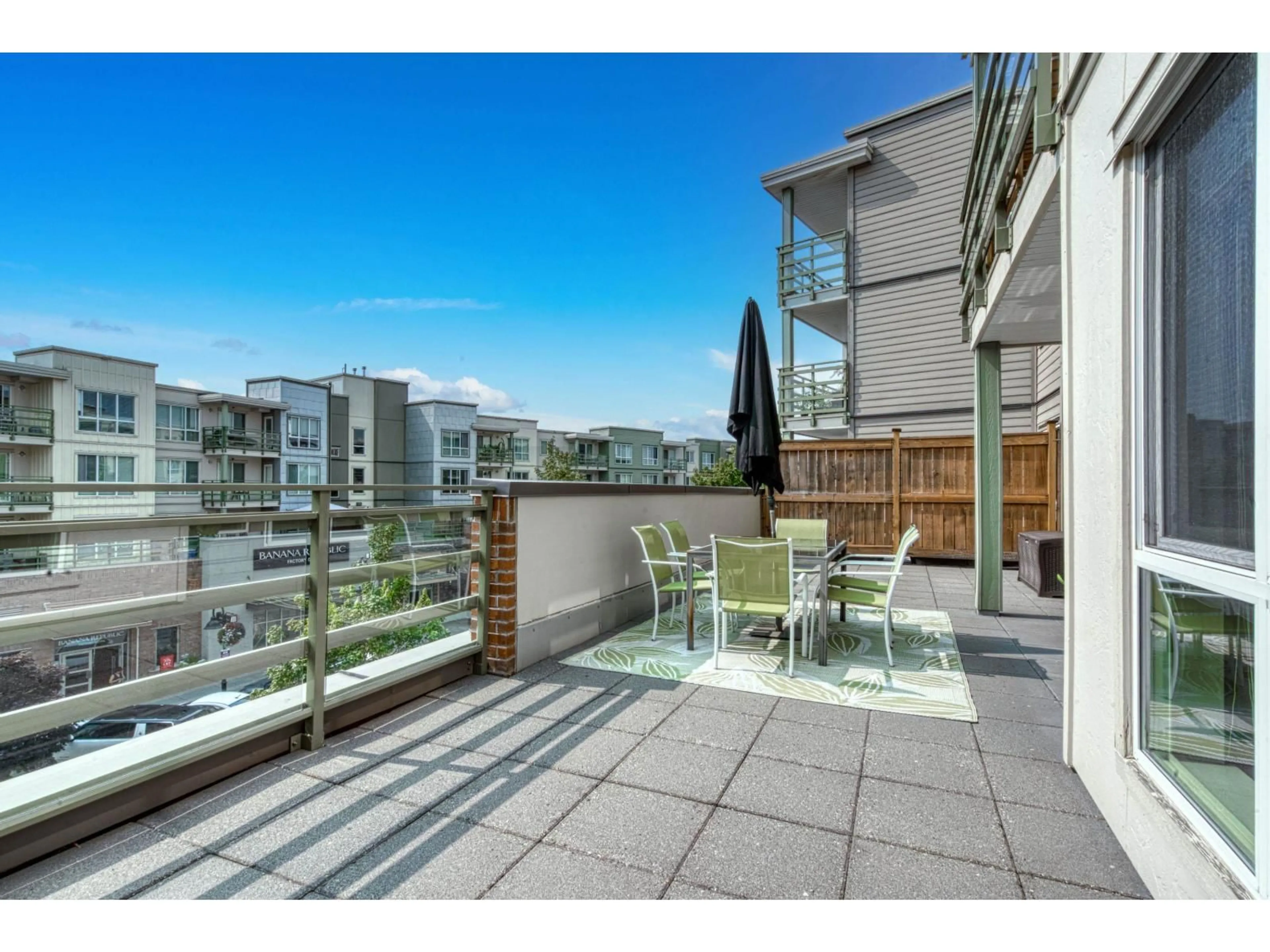 Patio, city buildings view from balcony for 221 - 15745 CROYDON DRIVE, Surrey British Columbia V3Z2L5