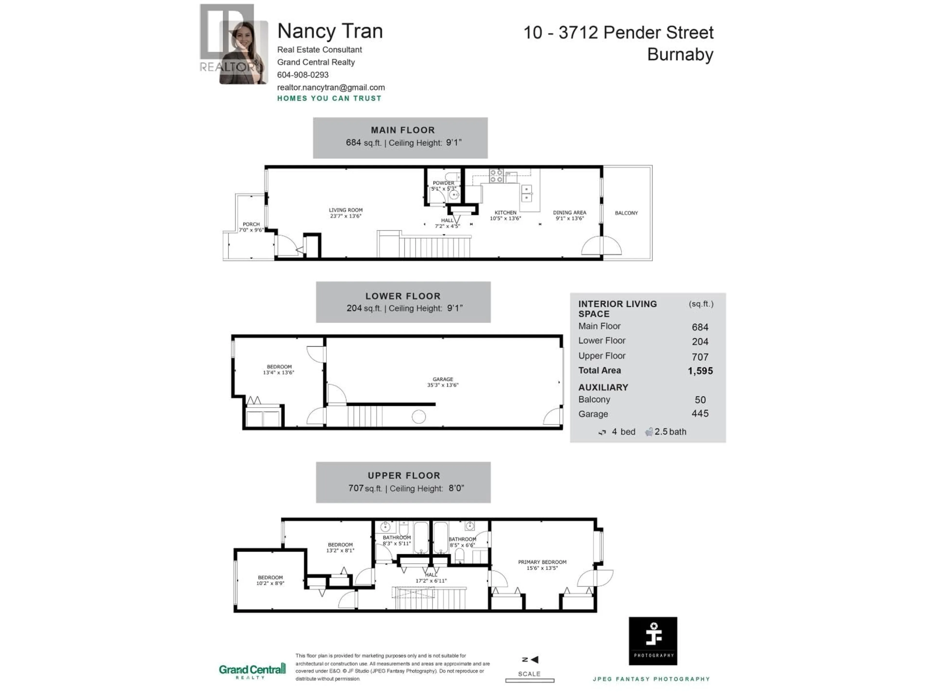 Floor plan for 10 - 3712 PENDER STREET, Burnaby British Columbia V5C2L3