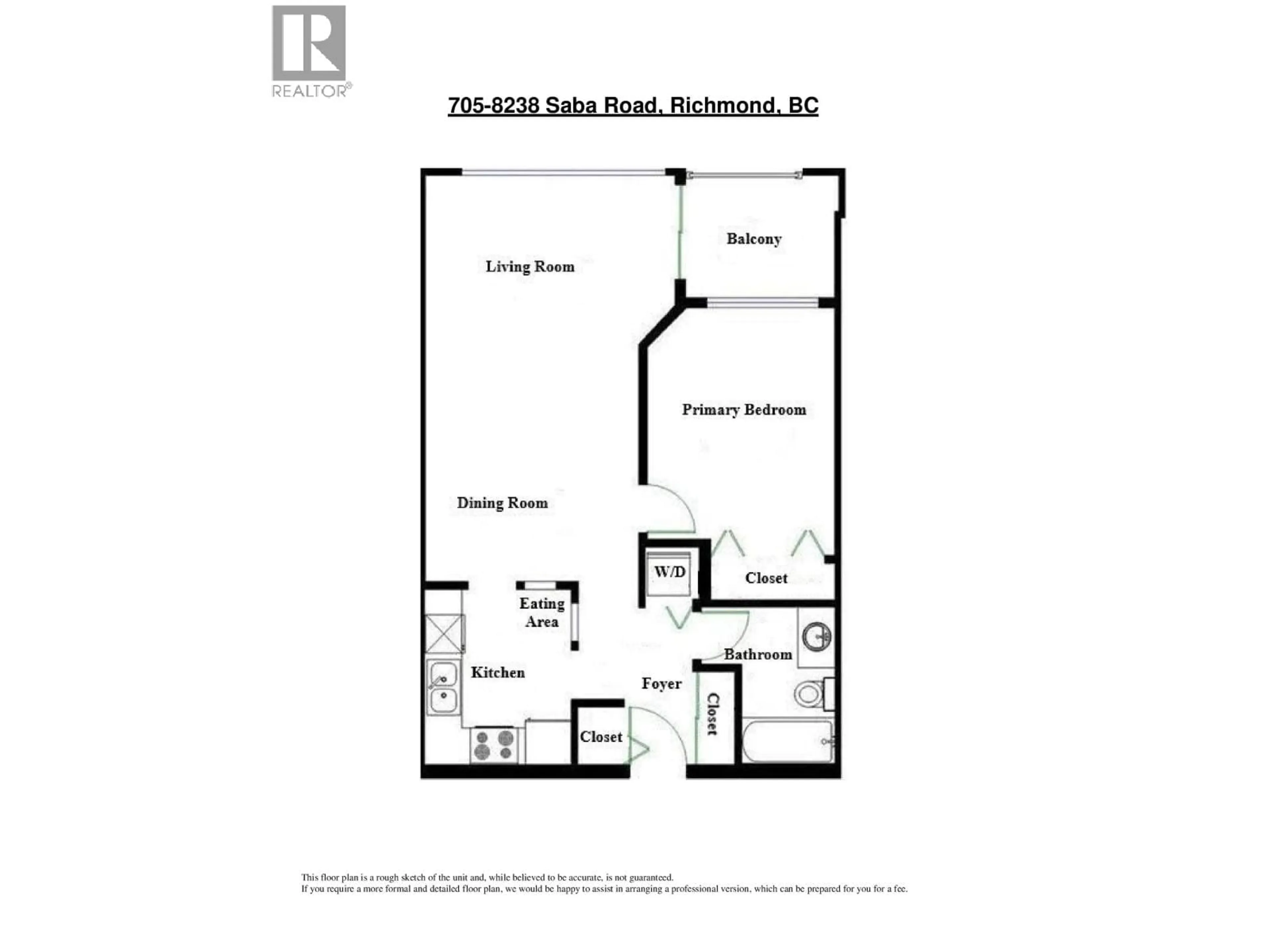 Floor plan for 705 - 8238 SABA ROAD, Richmond British Columbia V6Y4C7