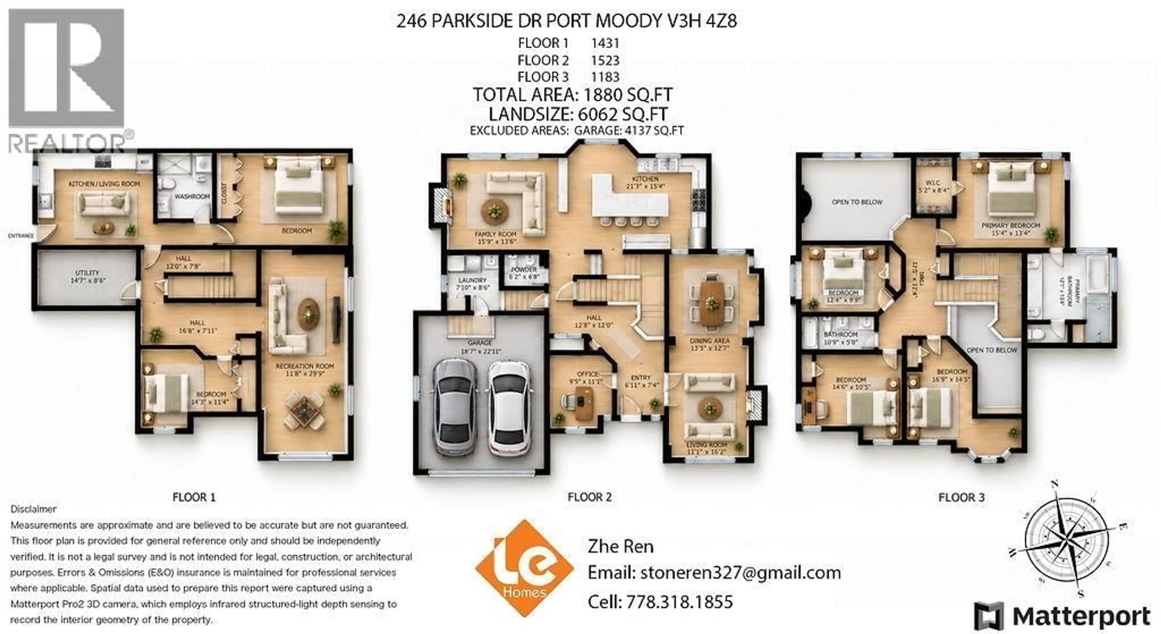 Floor plan for 246 PARKSIDE DRIVE, Port Moody British Columbia V3H4Z8
