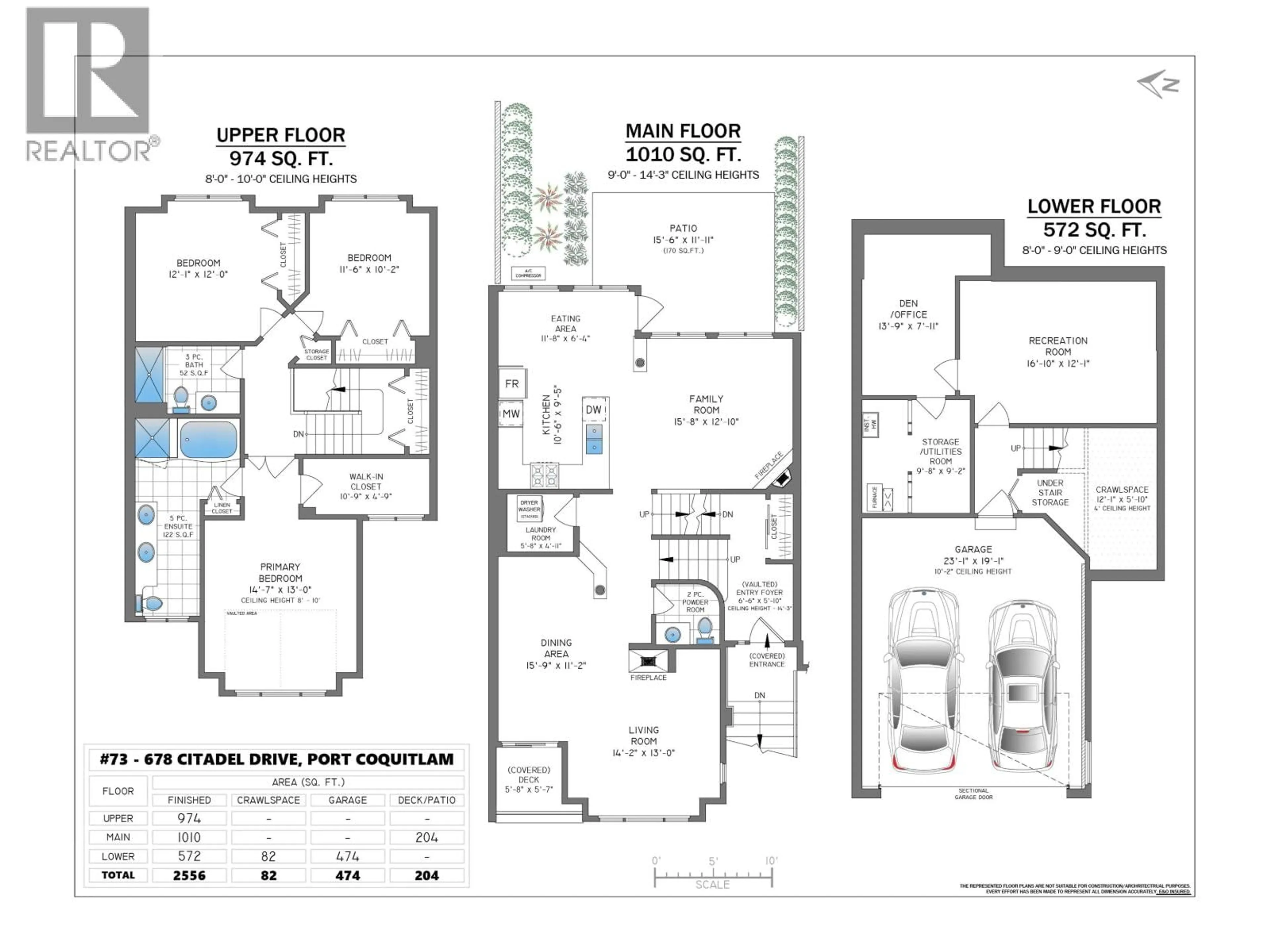 Floor plan for 73 - 678 CITADEL DRIVE, Port Coquitlam British Columbia V3C6M7
