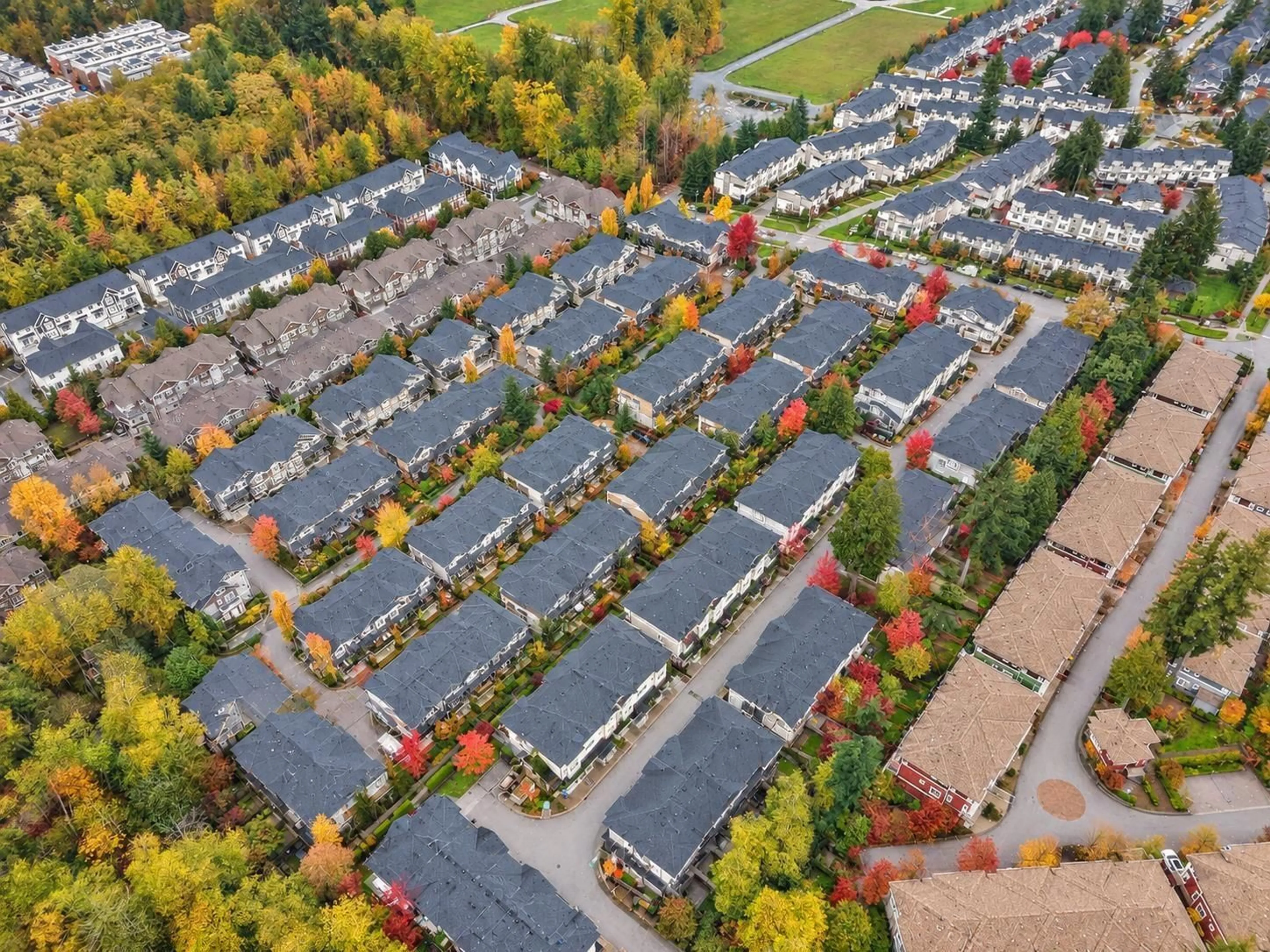 A pic from outside/outdoor area/front of a property/back of a property/a pic from drone, street for 37 - 2955 156 STREET, Surrey British Columbia V3Z2W8