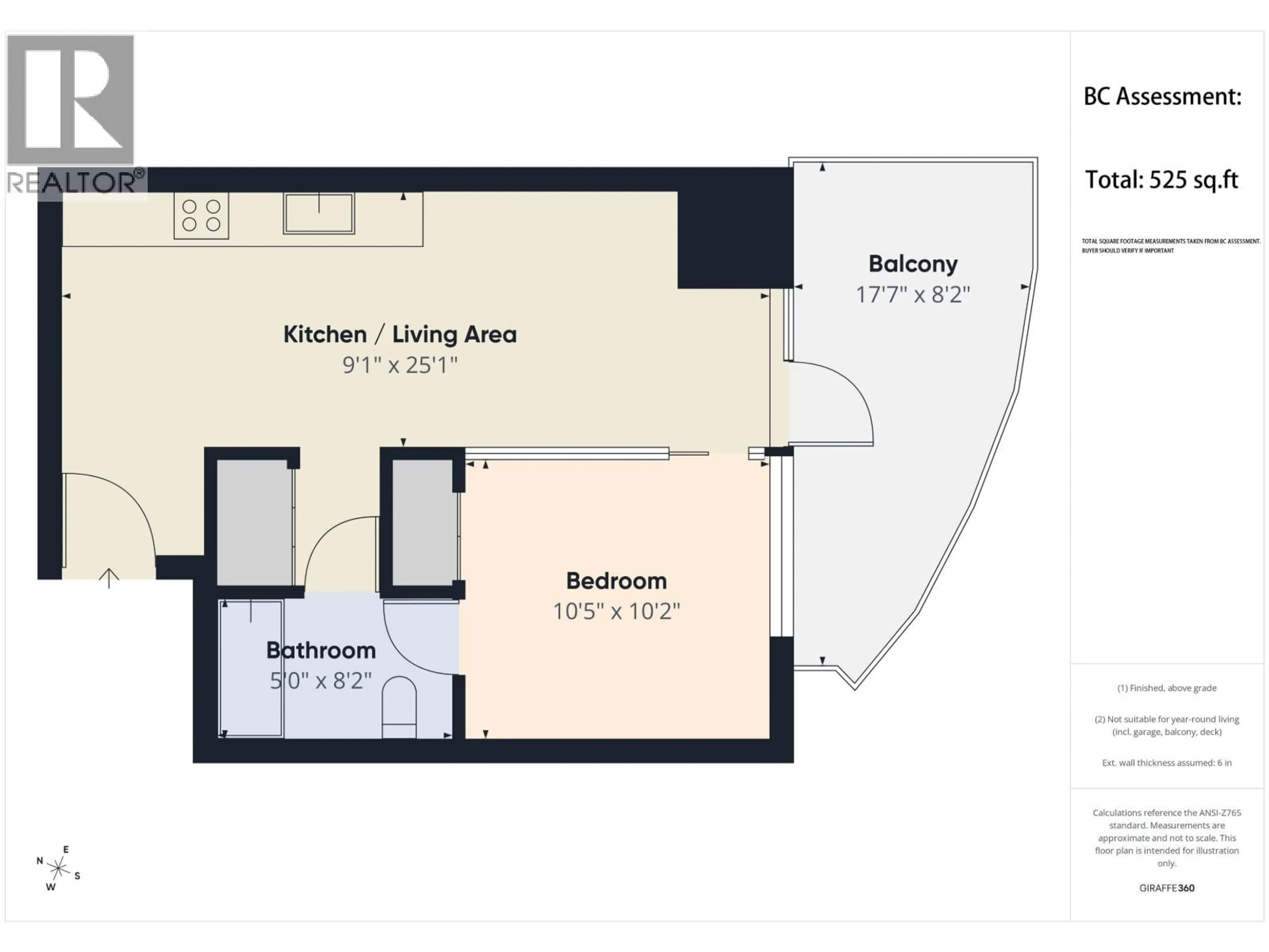 Floor plan for 2201 - 1033 NELSON STREET, Vancouver British Columbia V6E0E5