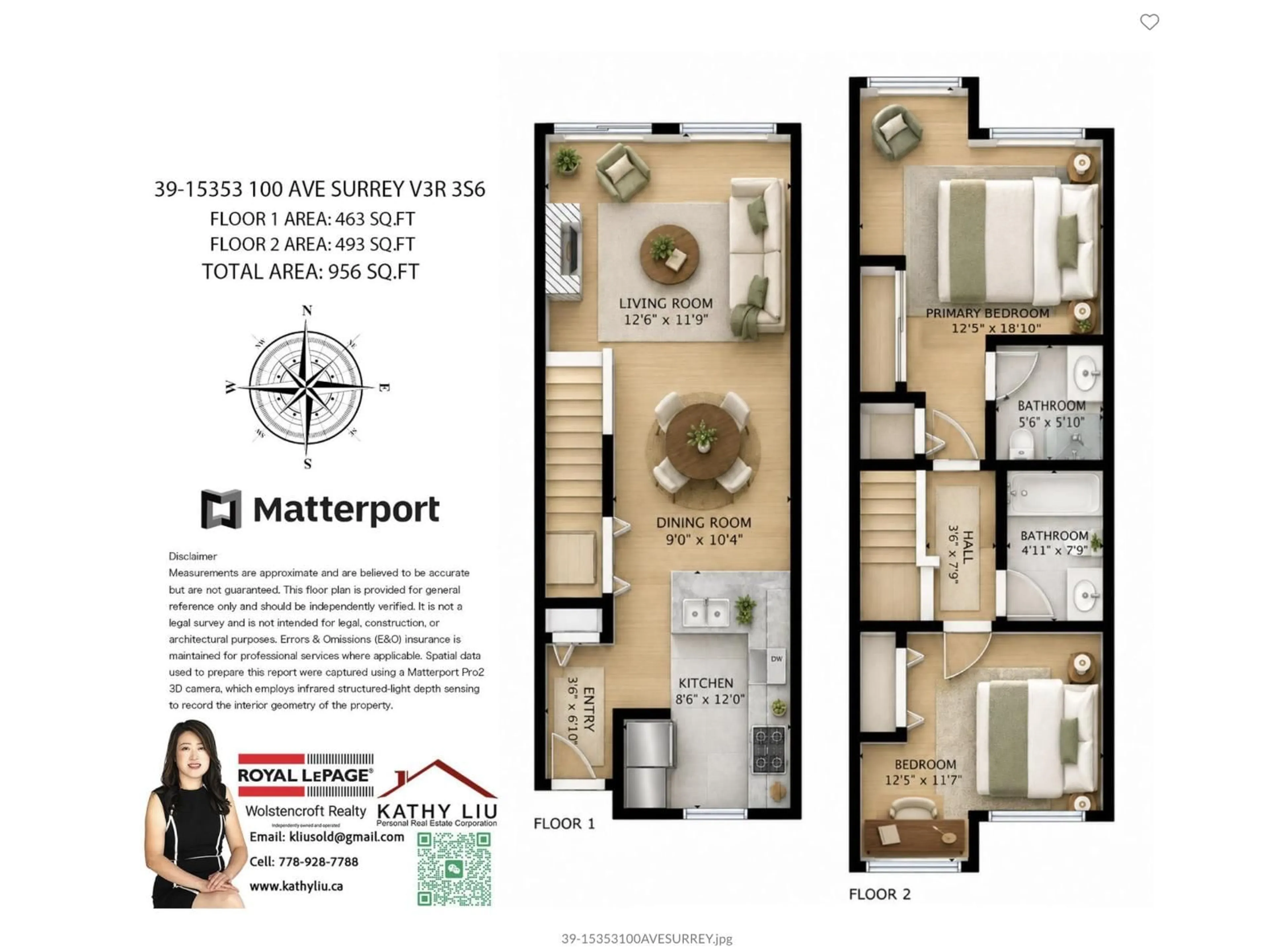 Floor plan for 39 - 15353 100 AVENUE, Surrey British Columbia V3R3S6