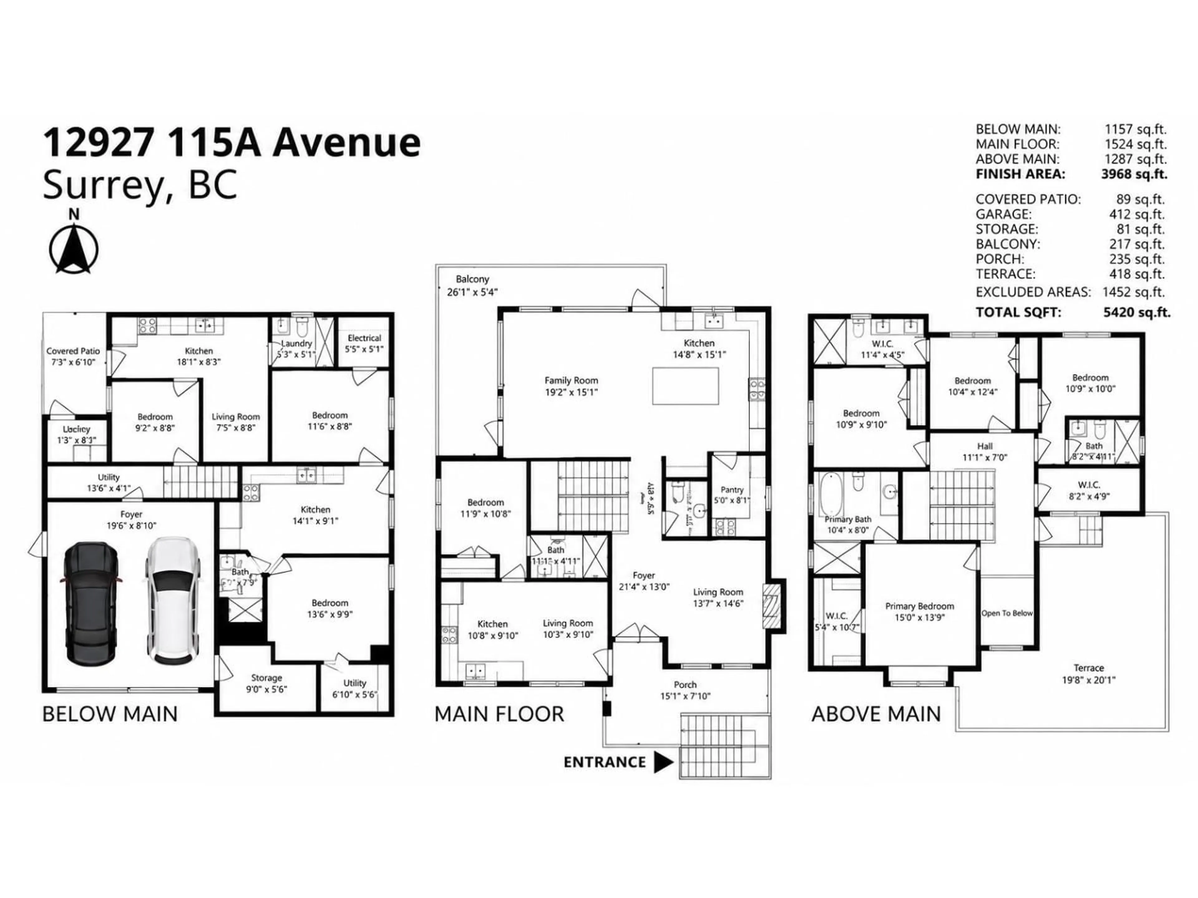 Floor plan for 12927 115A AVENUE, Surrey British Columbia V3R2R3