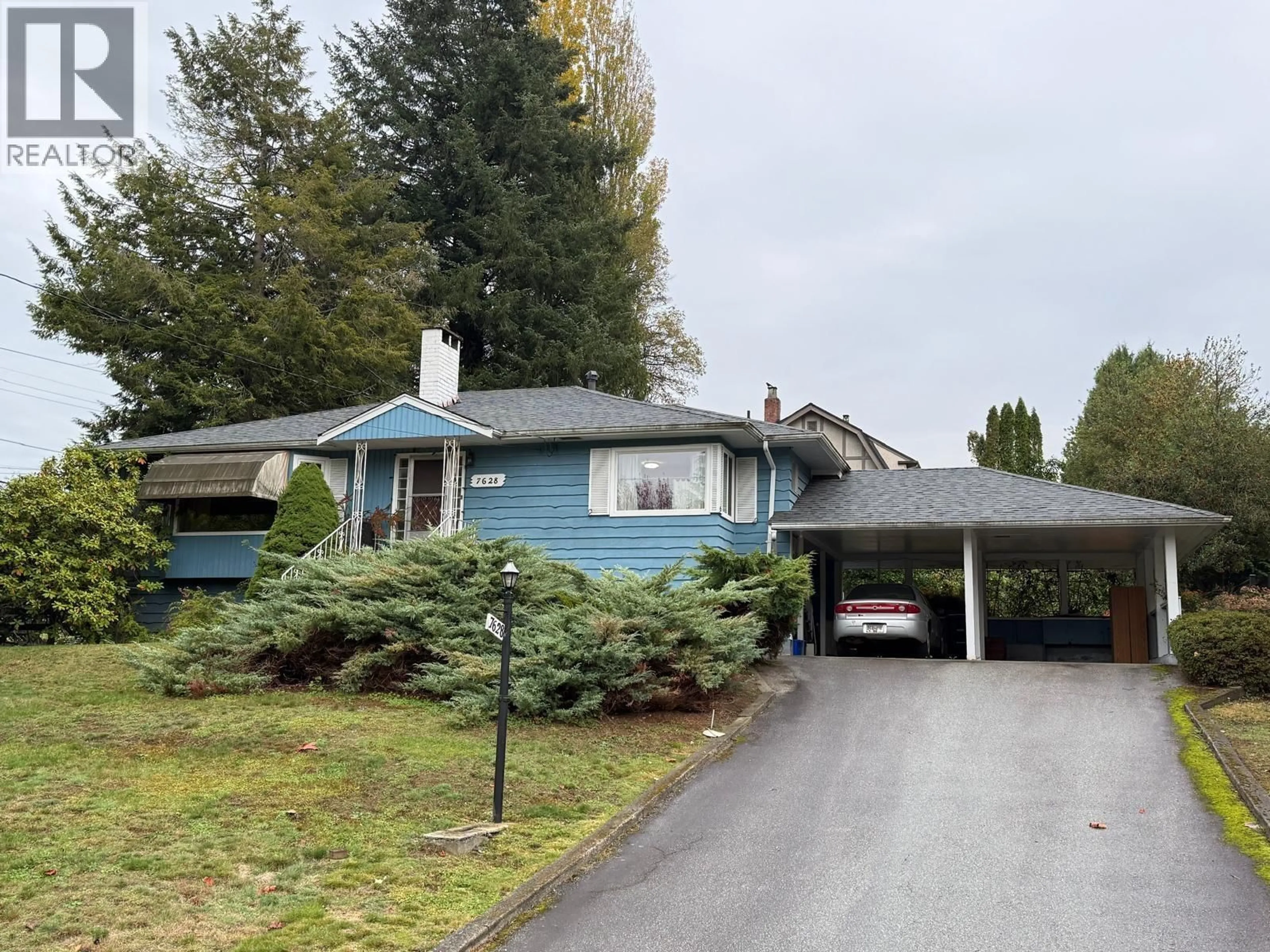 Home with vinyl exterior material, street for 7628 CLAYTON AVENUE, Burnaby British Columbia V5E2L5