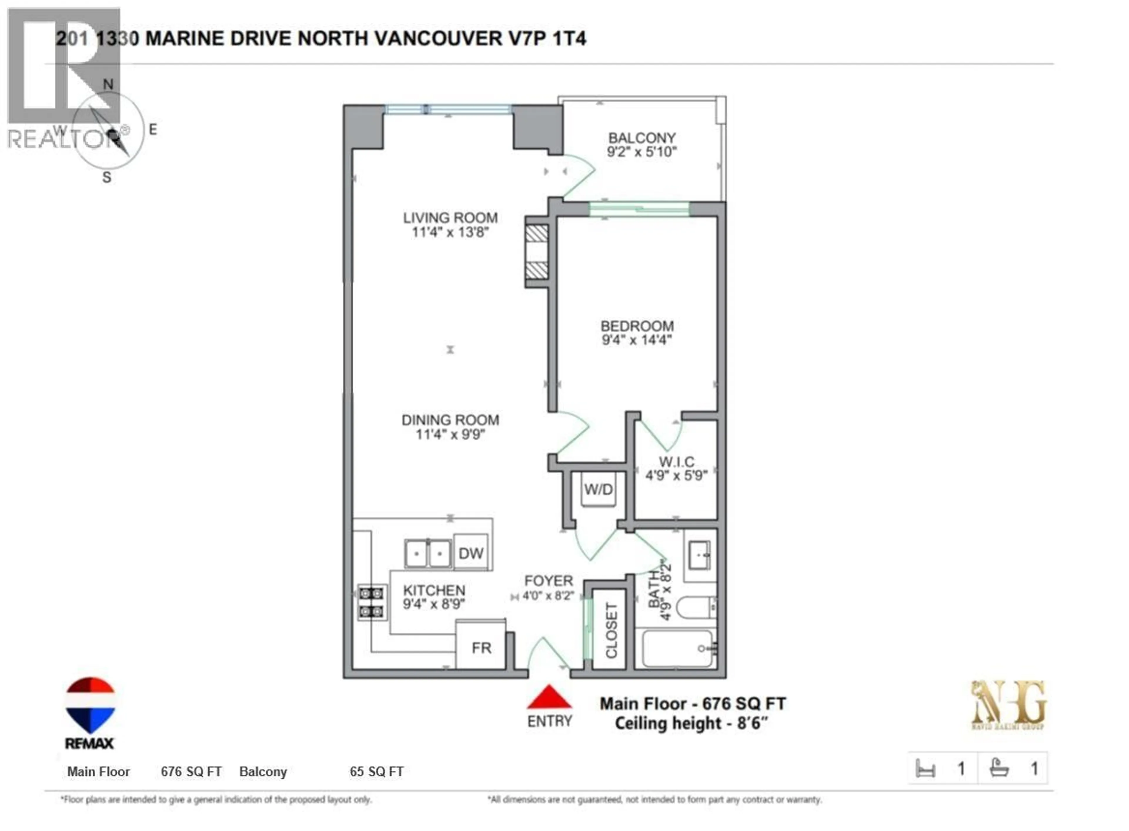 Floor plan for 201 - 1330 MARINE DRIVE, North Vancouver British Columbia V7P1T4