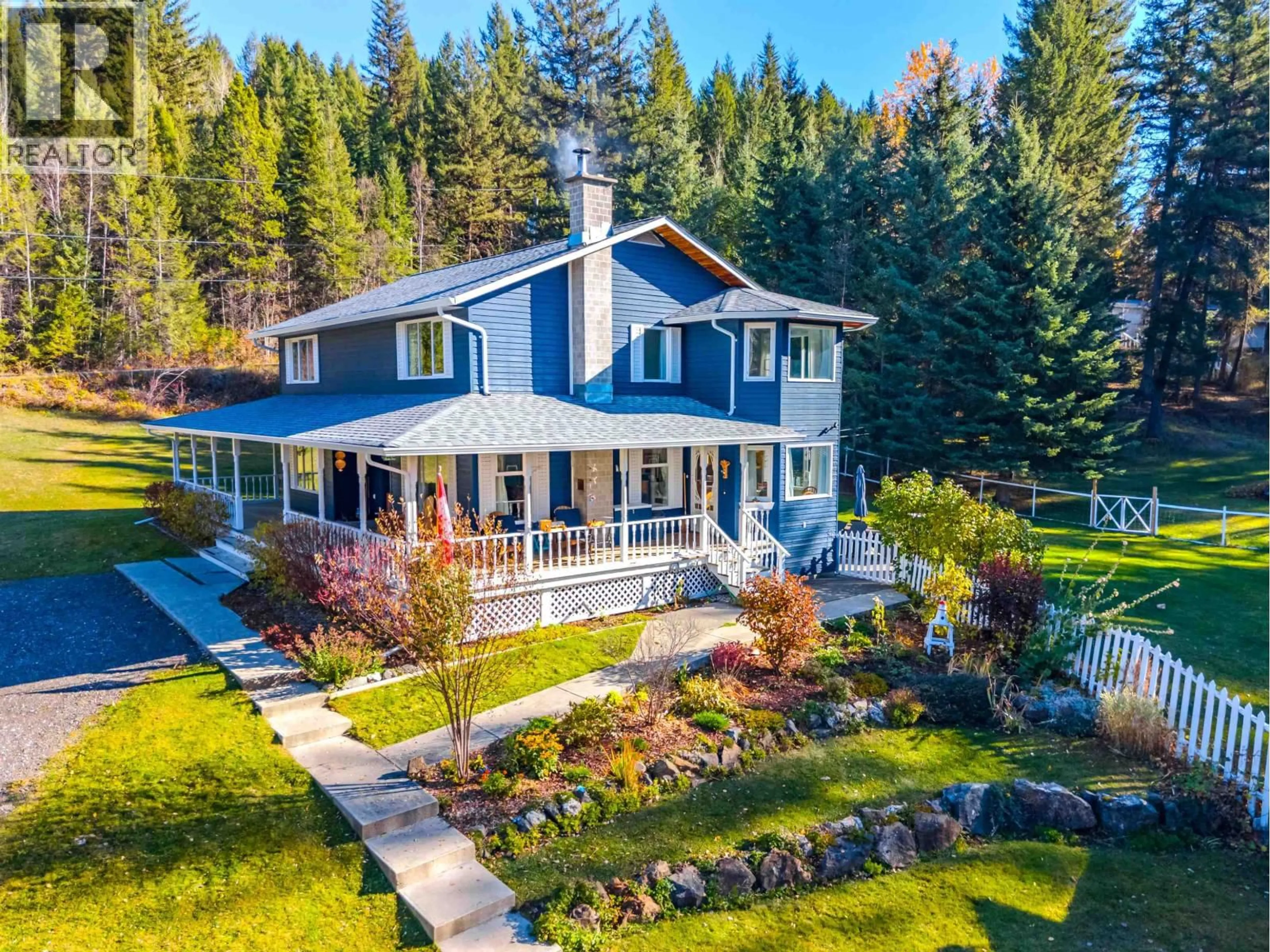 A pic from outside/outdoor area/front of a property/back of a property/a pic from drone, unknown for 4315 RAINBOW DRIVE, Canim Lake British Columbia V0K1J0