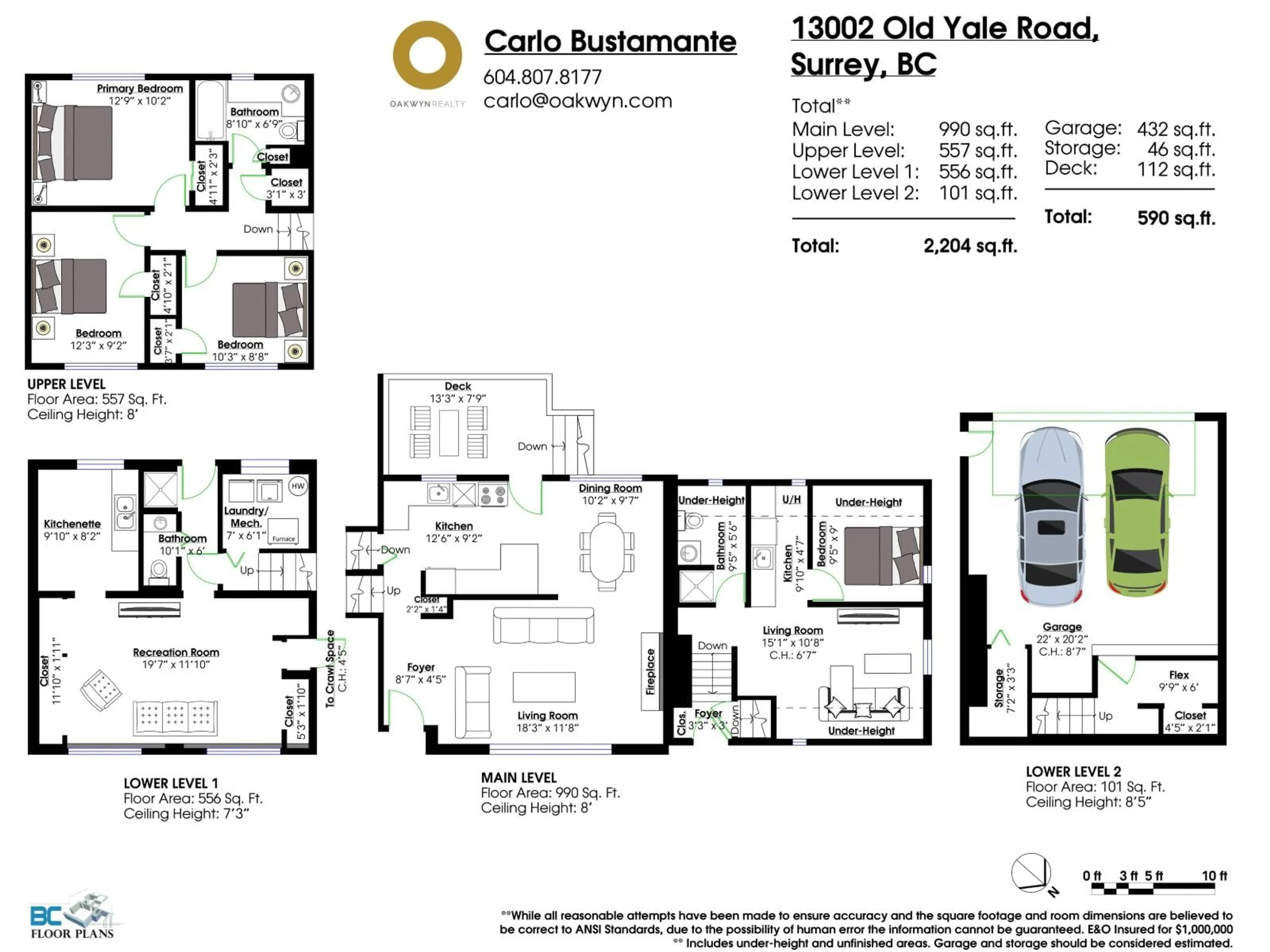 Floor plan for 13002 OLD YALE ROAD, Surrey British Columbia V3T3C2