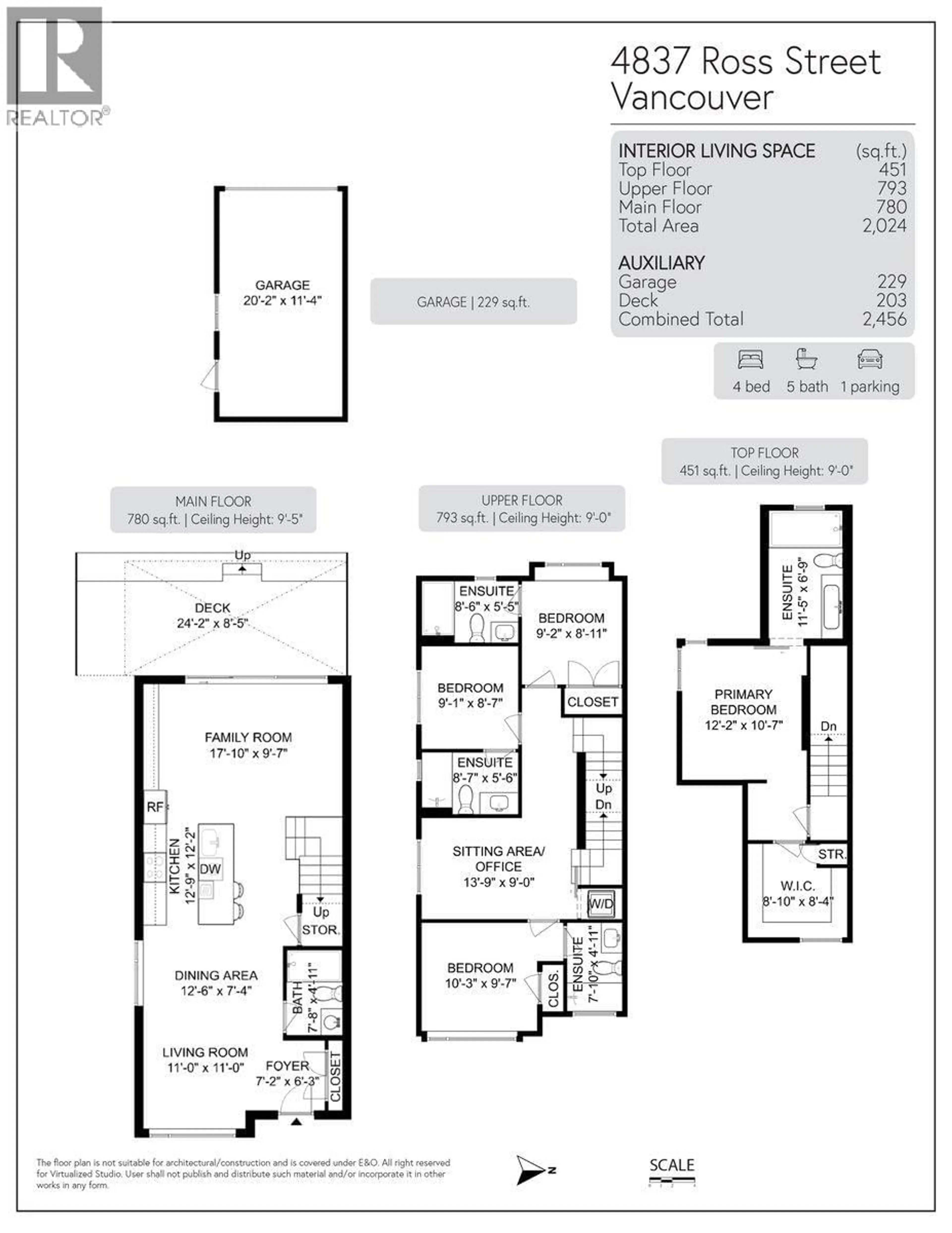Floor plan for 4837 ROSS STREET, Vancouver British Columbia V5V4V1