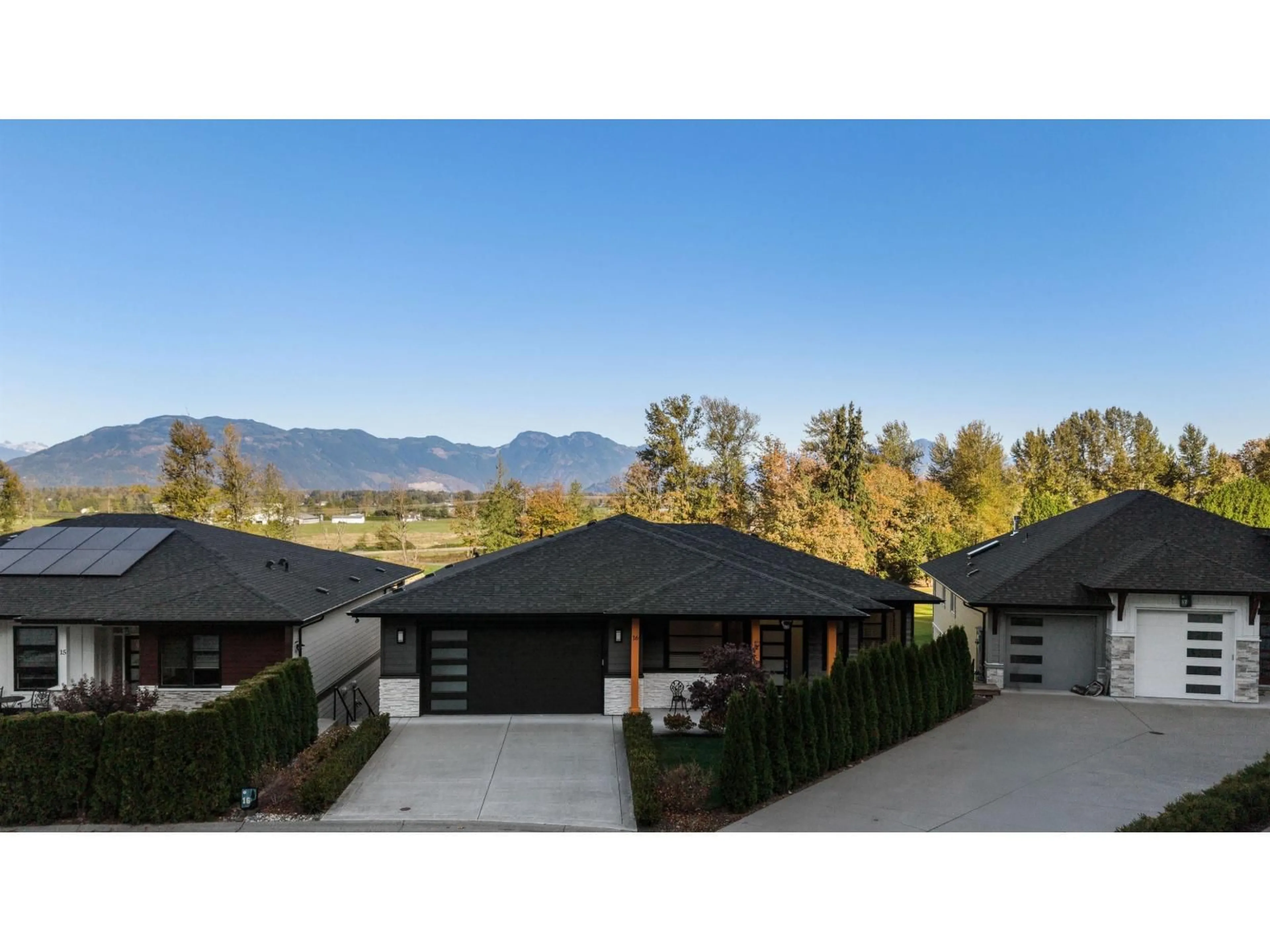 A pic from outside/outdoor area/front of a property/back of a property/a pic from drone, mountain view for 16 - 50778 LEDGESTONE PLACE, Chilliwack British Columbia V2P0E7