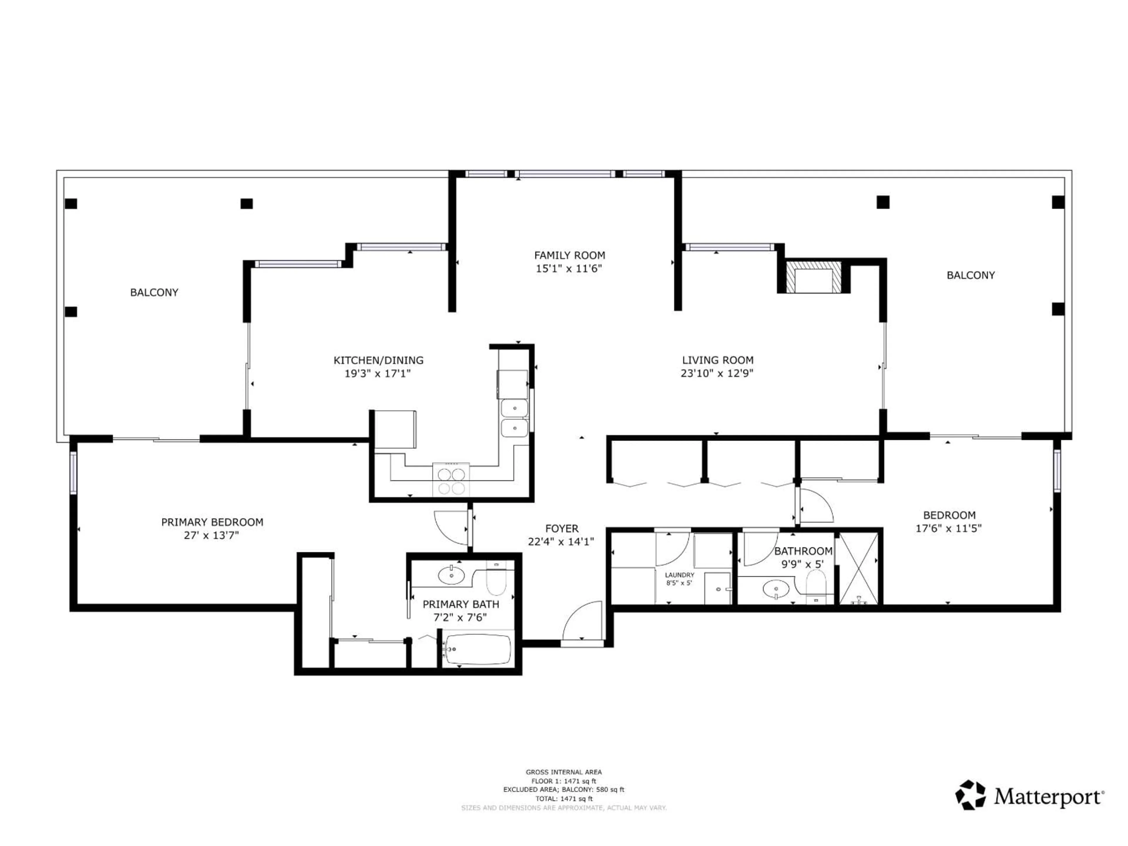 Floor plan for 210 - 7500 COLUMBIA STREET, Mission British Columbia V2V4C1