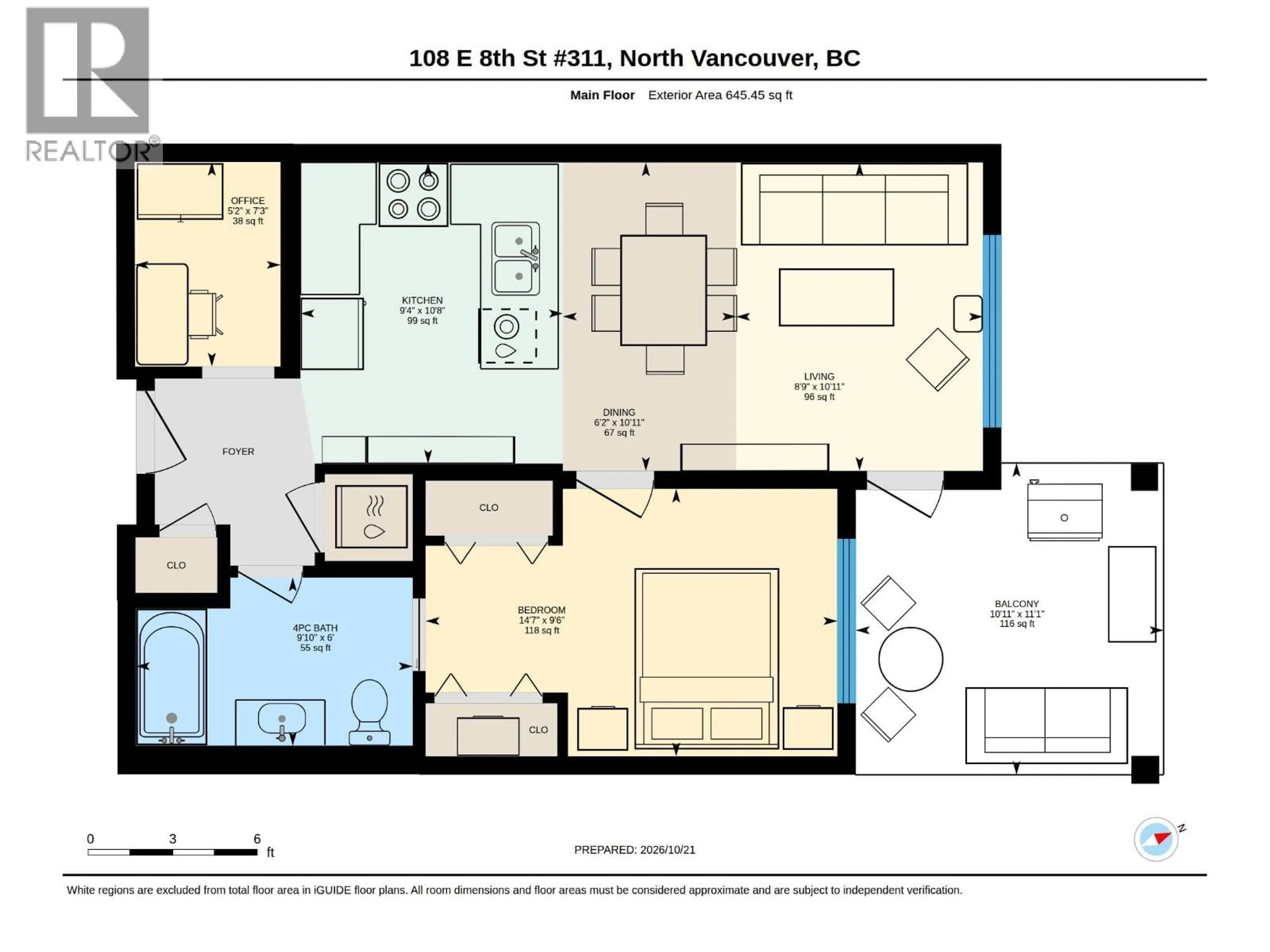 Floor plan for 311 - 108 8TH STREET, North Vancouver British Columbia V7L0H1