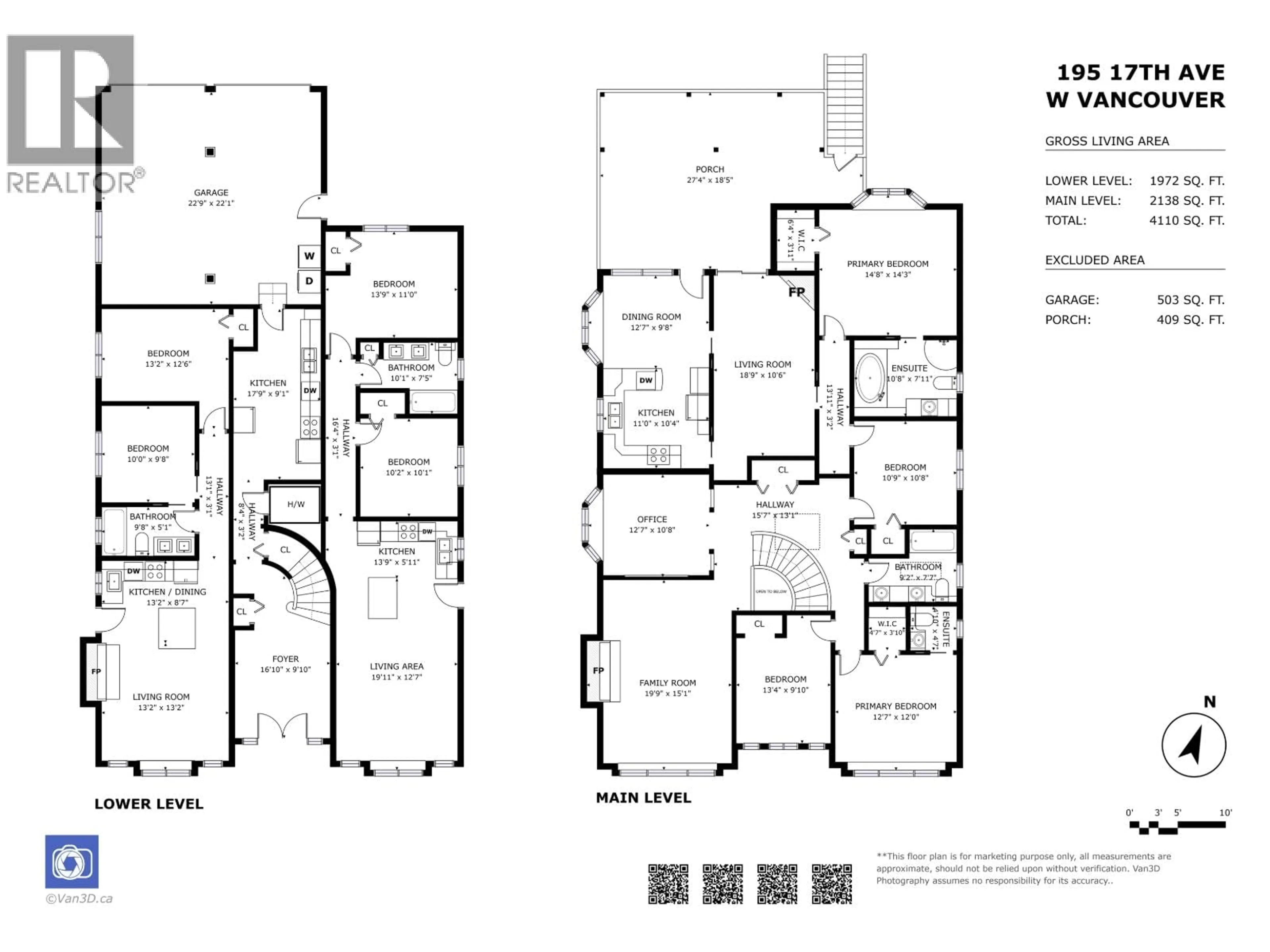 Floor plan for 195 17TH AVENUE, Vancouver British Columbia V5Y1Z7