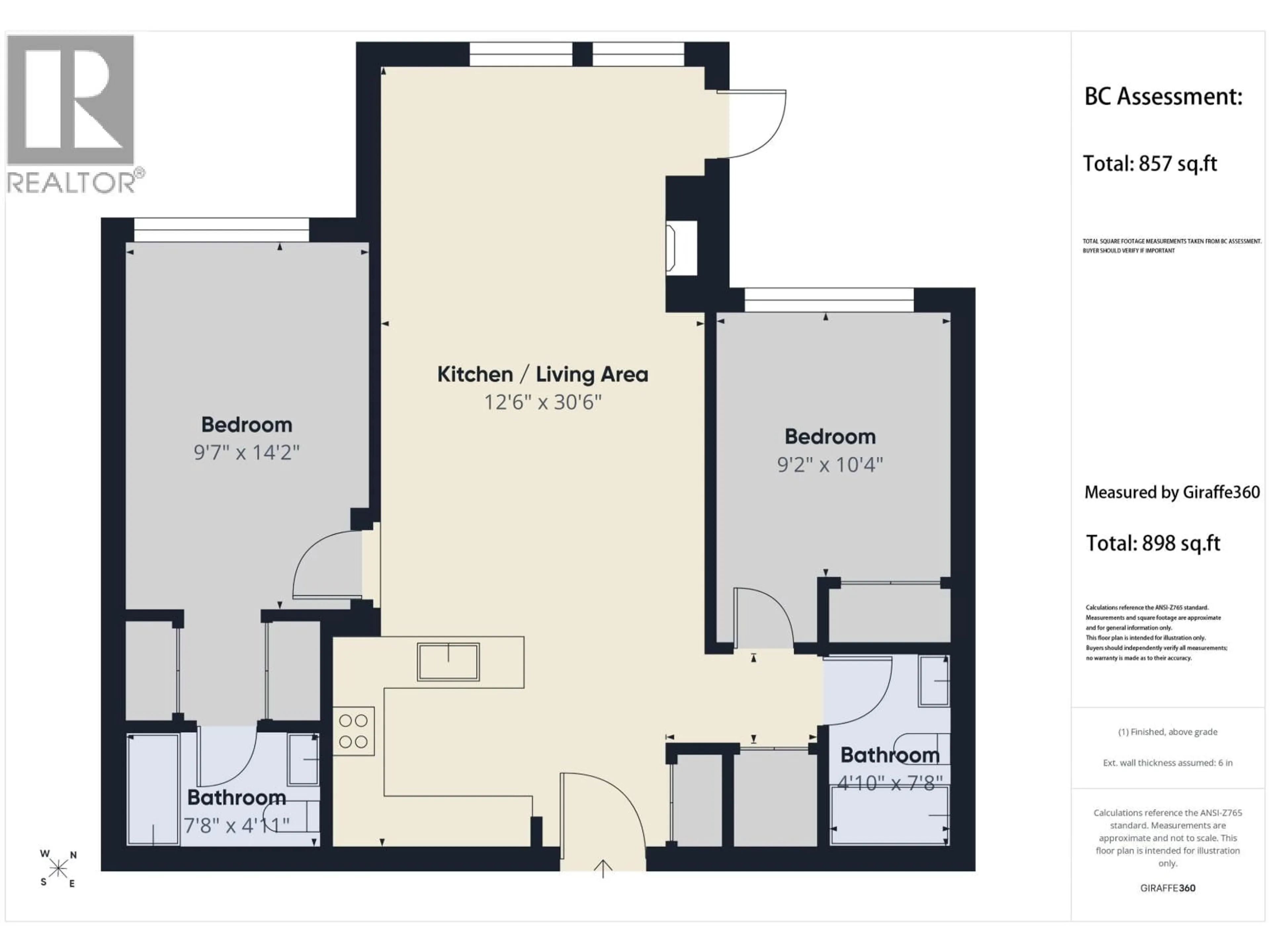 Floor plan for 106 - 6888 SOUTHPOINT DRIVE, Burnaby British Columbia V3N5E3