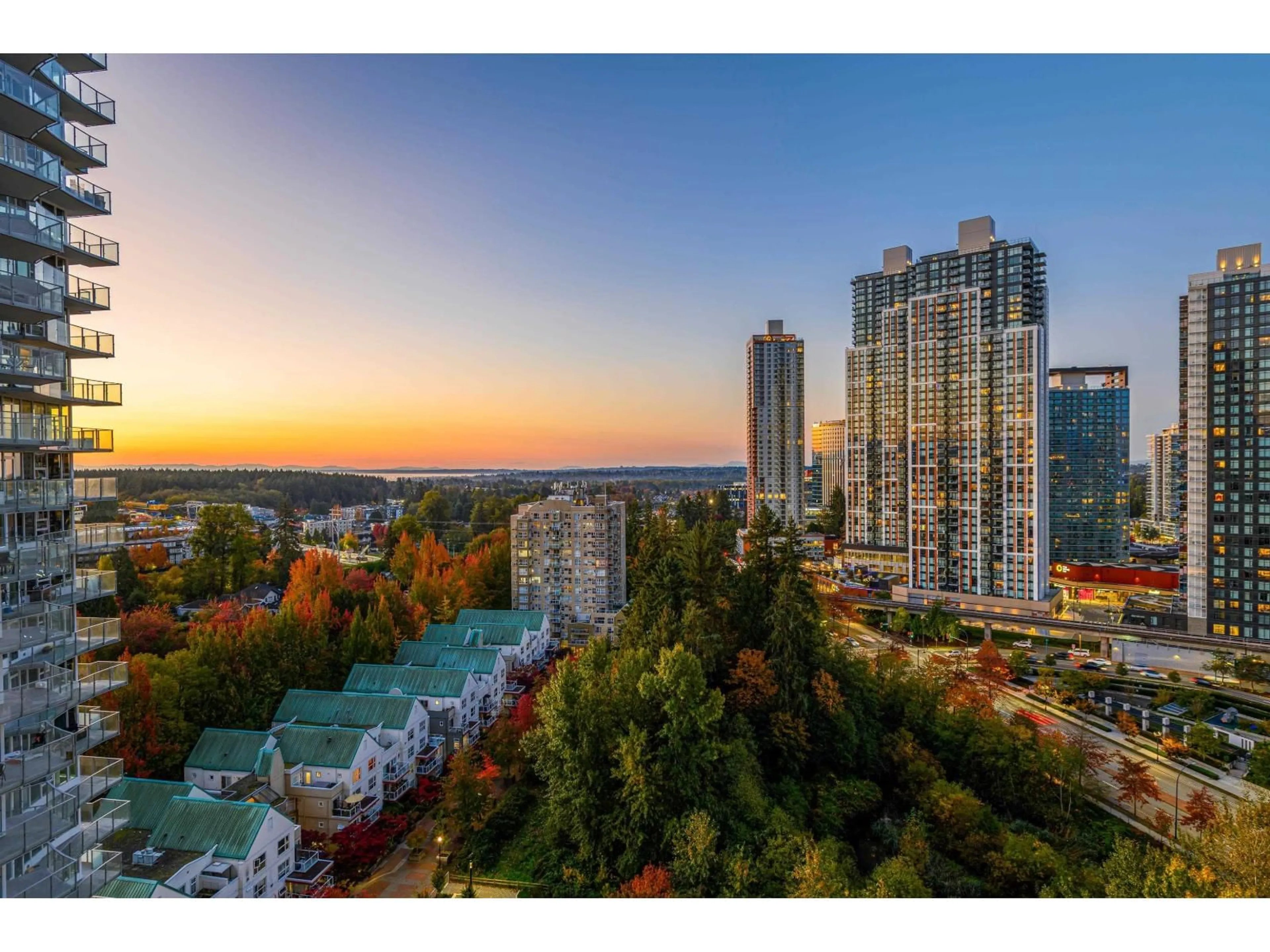 A pic from outside/outdoor area/front of a property/back of a property/a pic from drone, city buildings view from balcony for 2503 - 13750 100 AVENUE, Surrey British Columbia V3T0L3