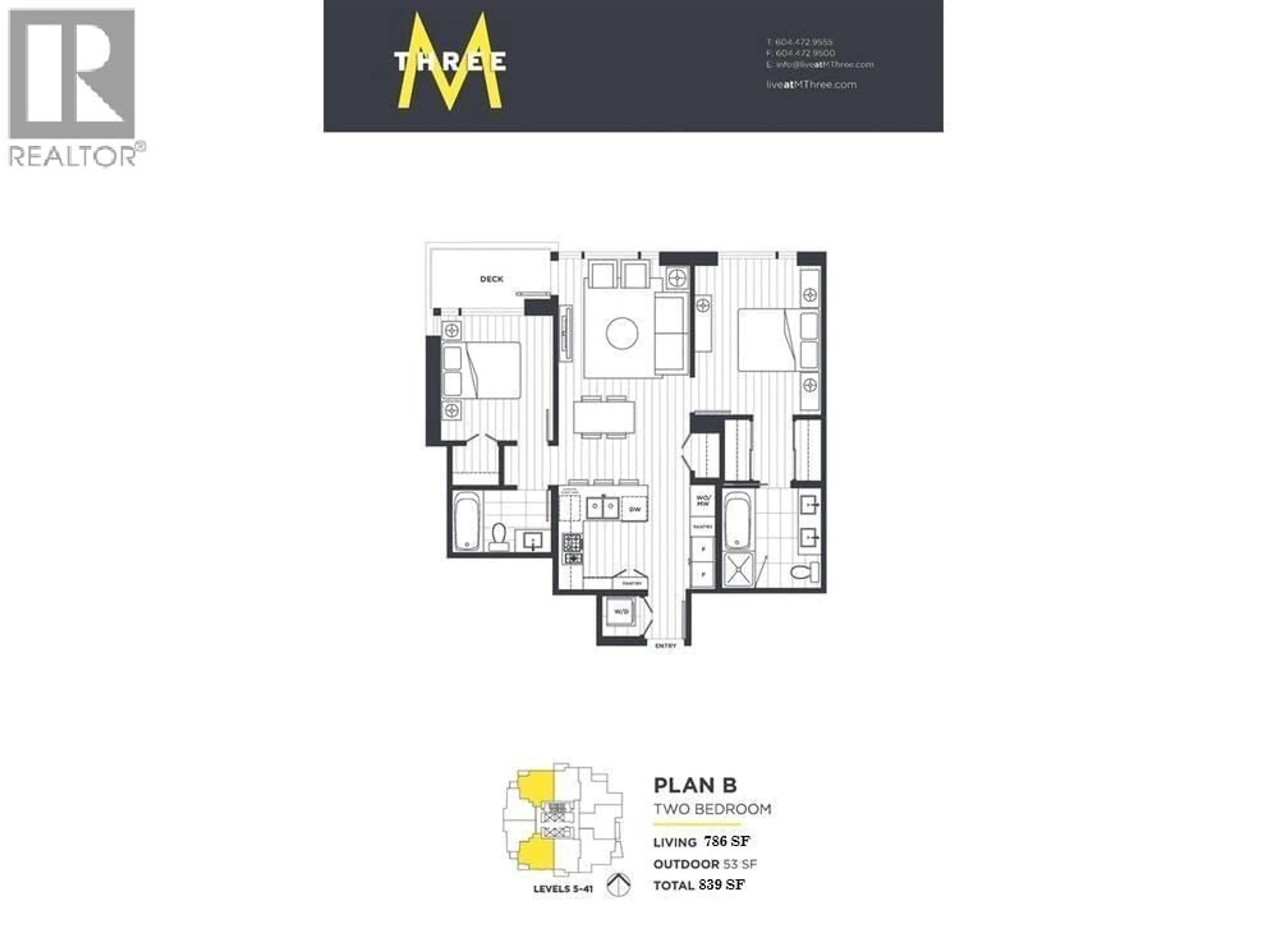 Floor plan for 3505 - 1188 PINETREE WAY, Coquitlam British Columbia V3B0K9
