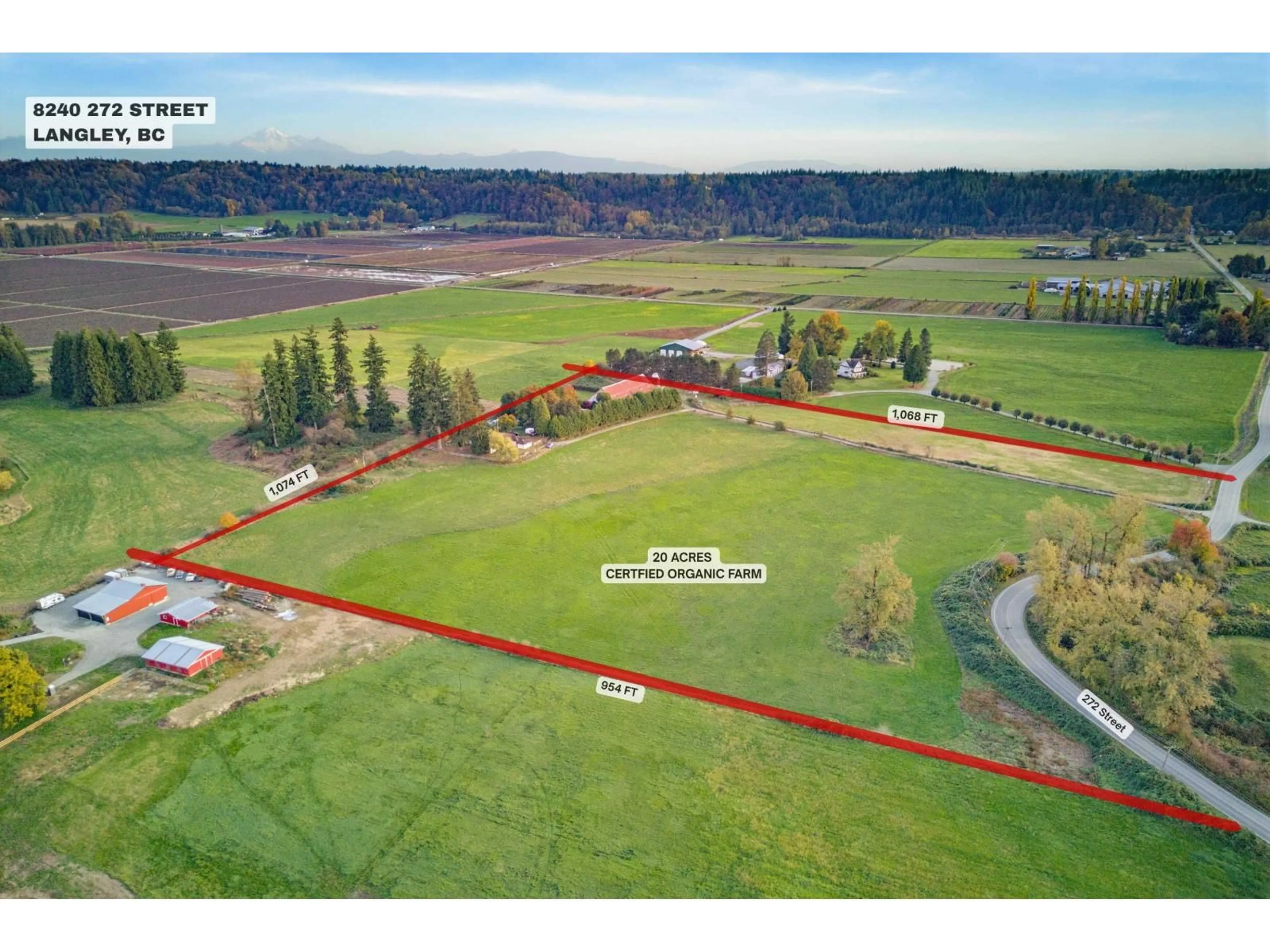 A pic from outside/outdoor area/front of a property/back of a property/a pic from drone, unknown for 8240 272 STREET, Langley British Columbia V1M3L3