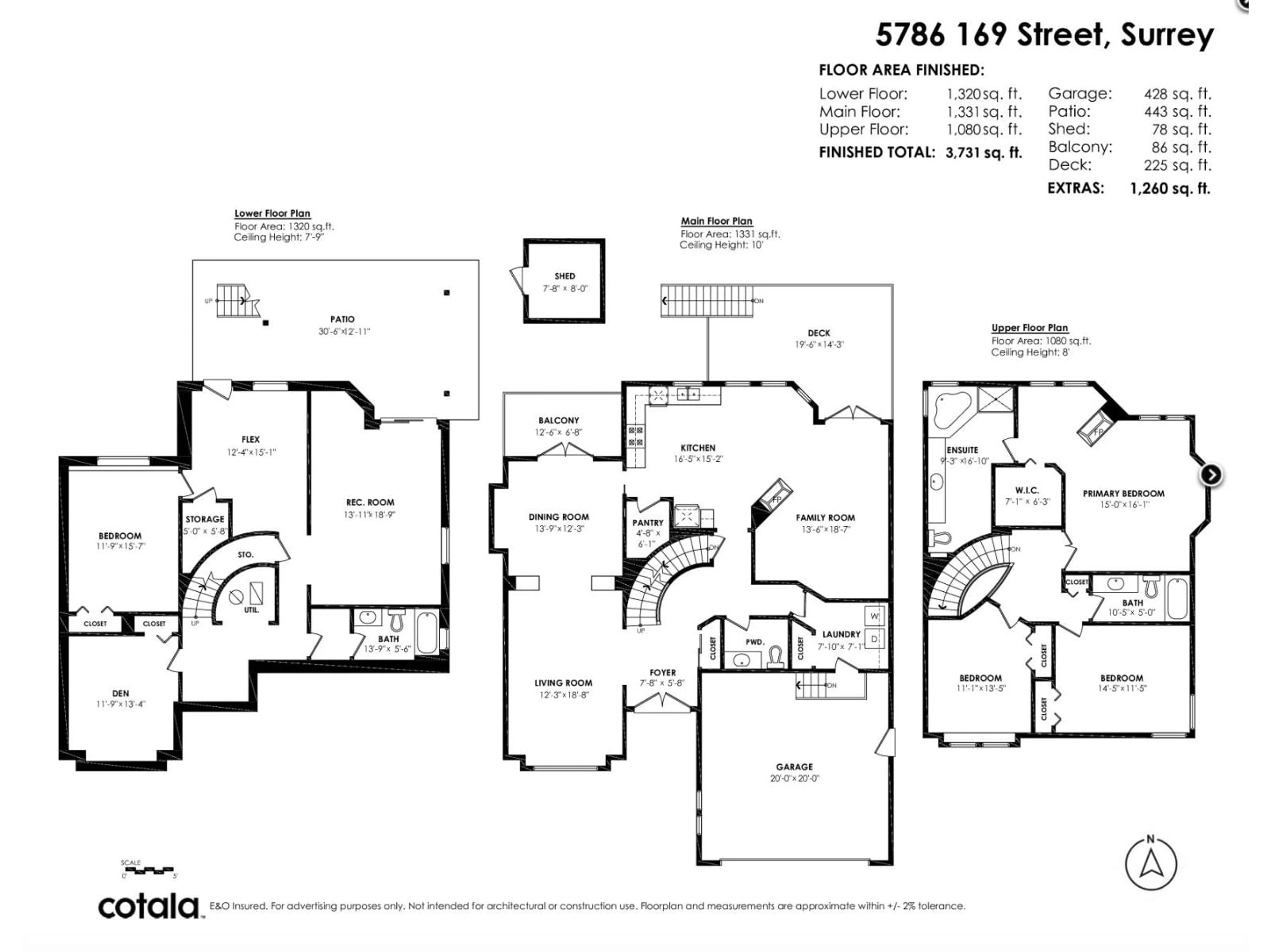 Floor plan for 5786 169 STREET, Surrey British Columbia V3S8P2