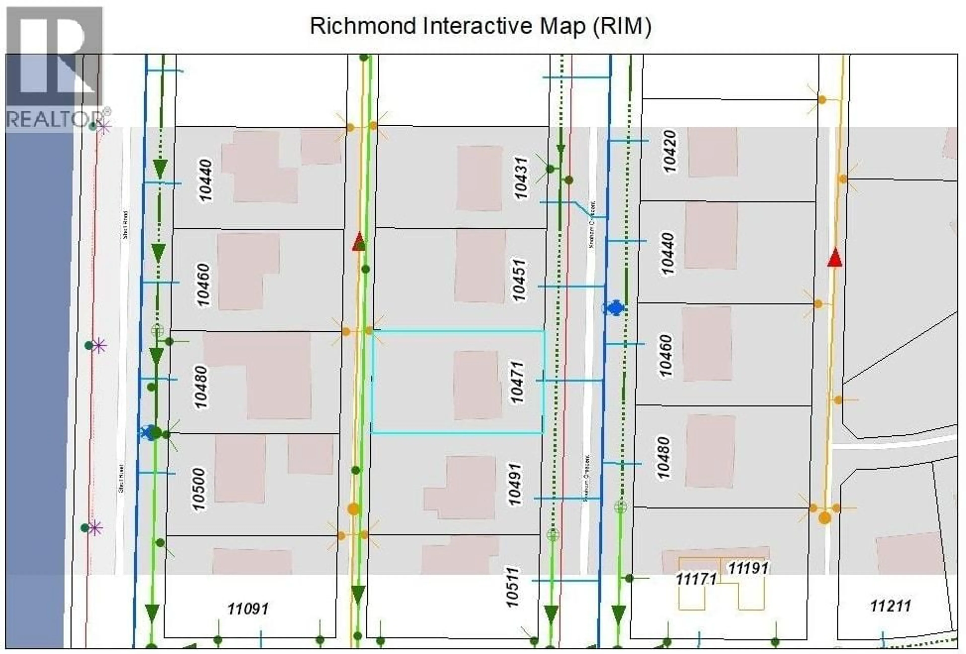 Picture of a map for 10471 SEAHAM CRESCENT, Richmond British Columbia V7A3Y4