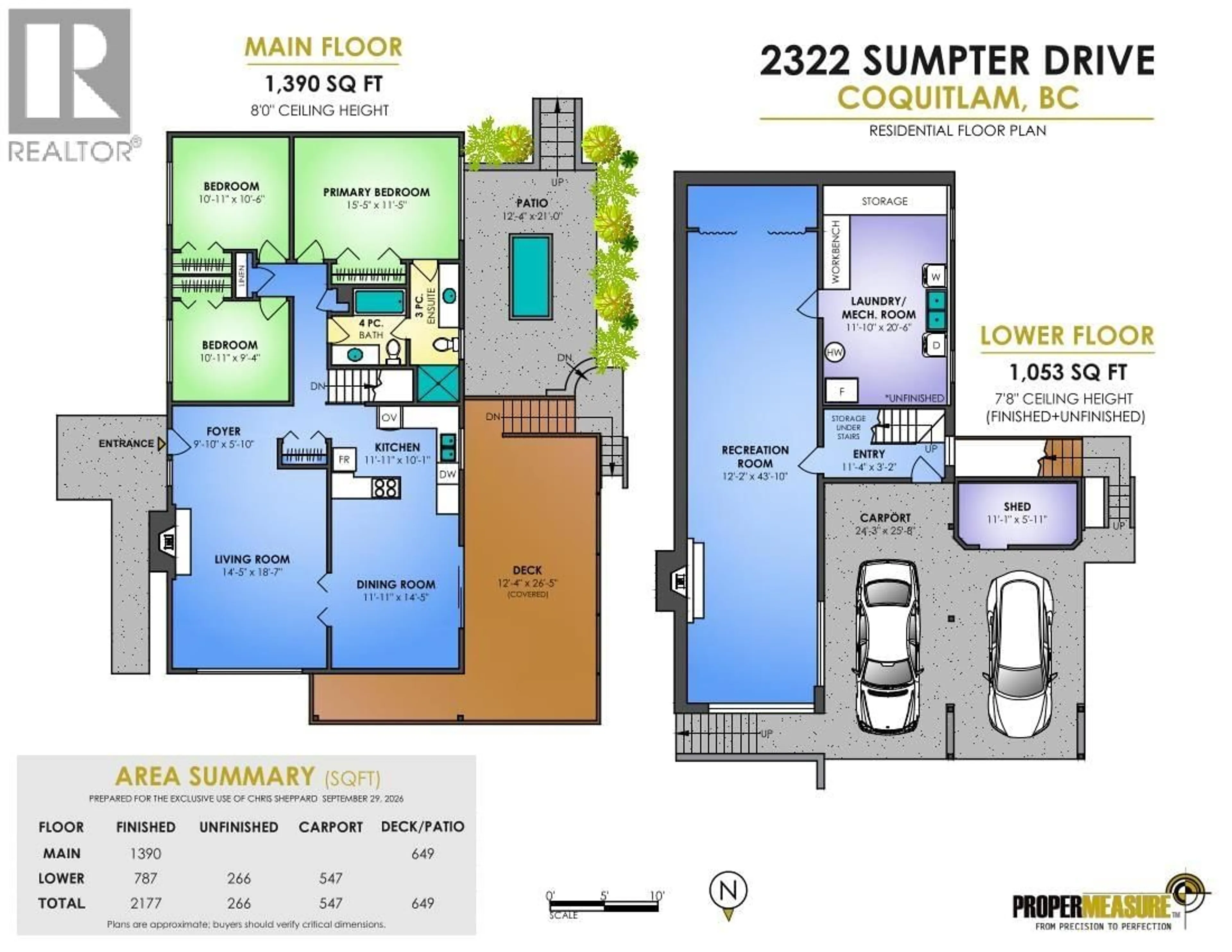 Floor plan for 2322 SUMPTER DRIVE, Coquitlam British Columbia V3J6Y2